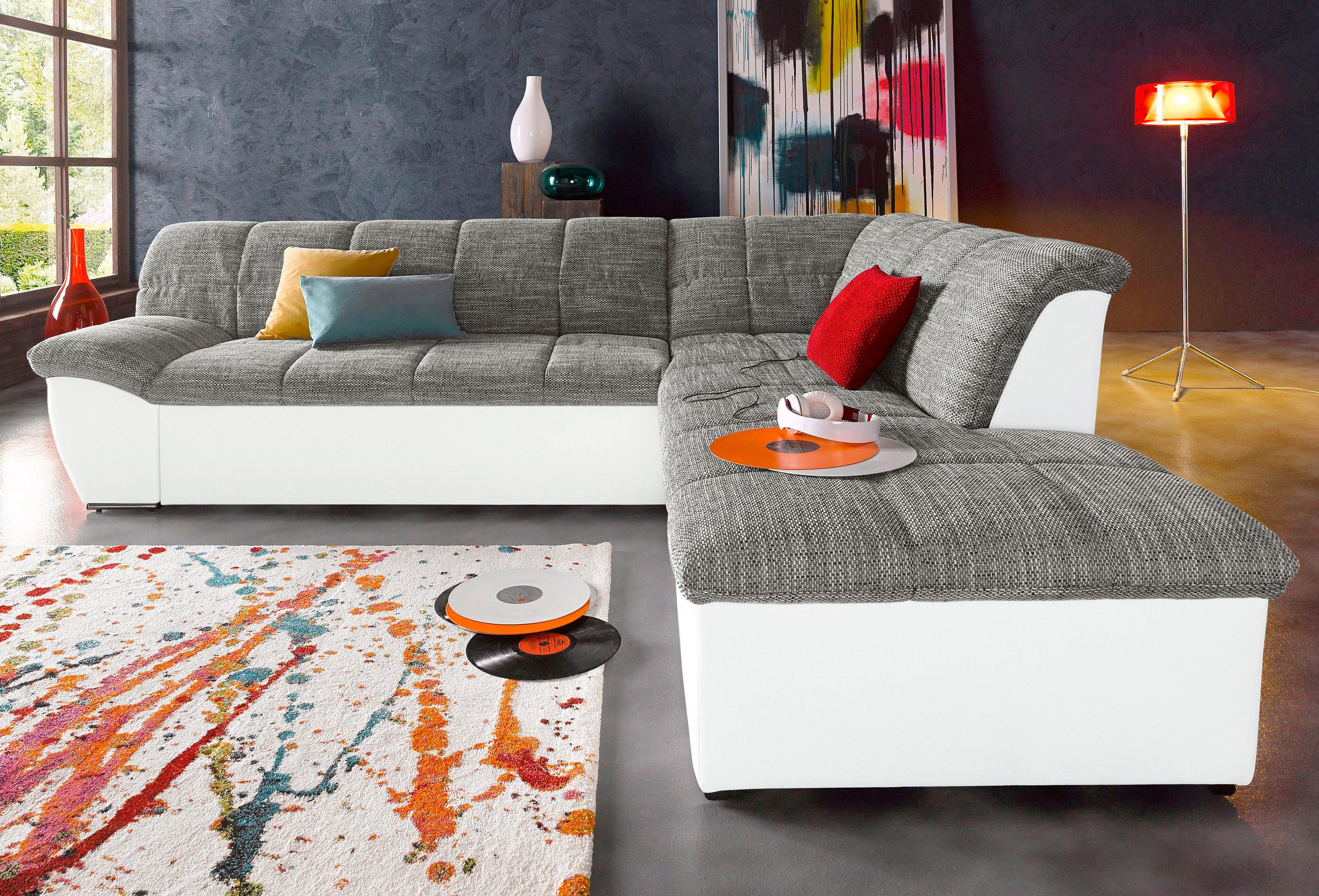 DOMO collection Ecksofa "Splash, aktuelle Sitz- und Rückensteppung, Materia günstig online kaufen