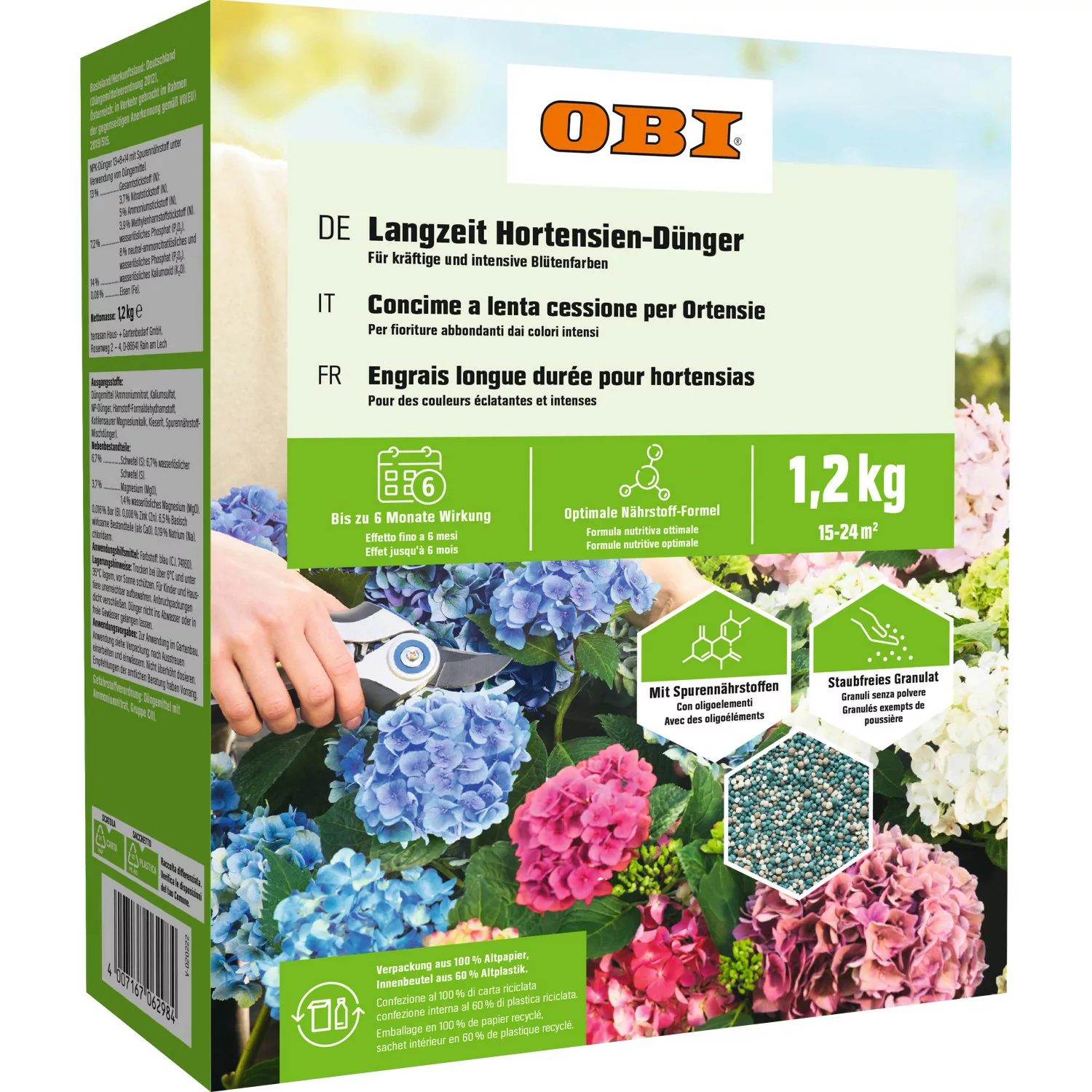 GROW by OBI Langzeit Hortensien-Dünger, 1,2 kg günstig online kaufen