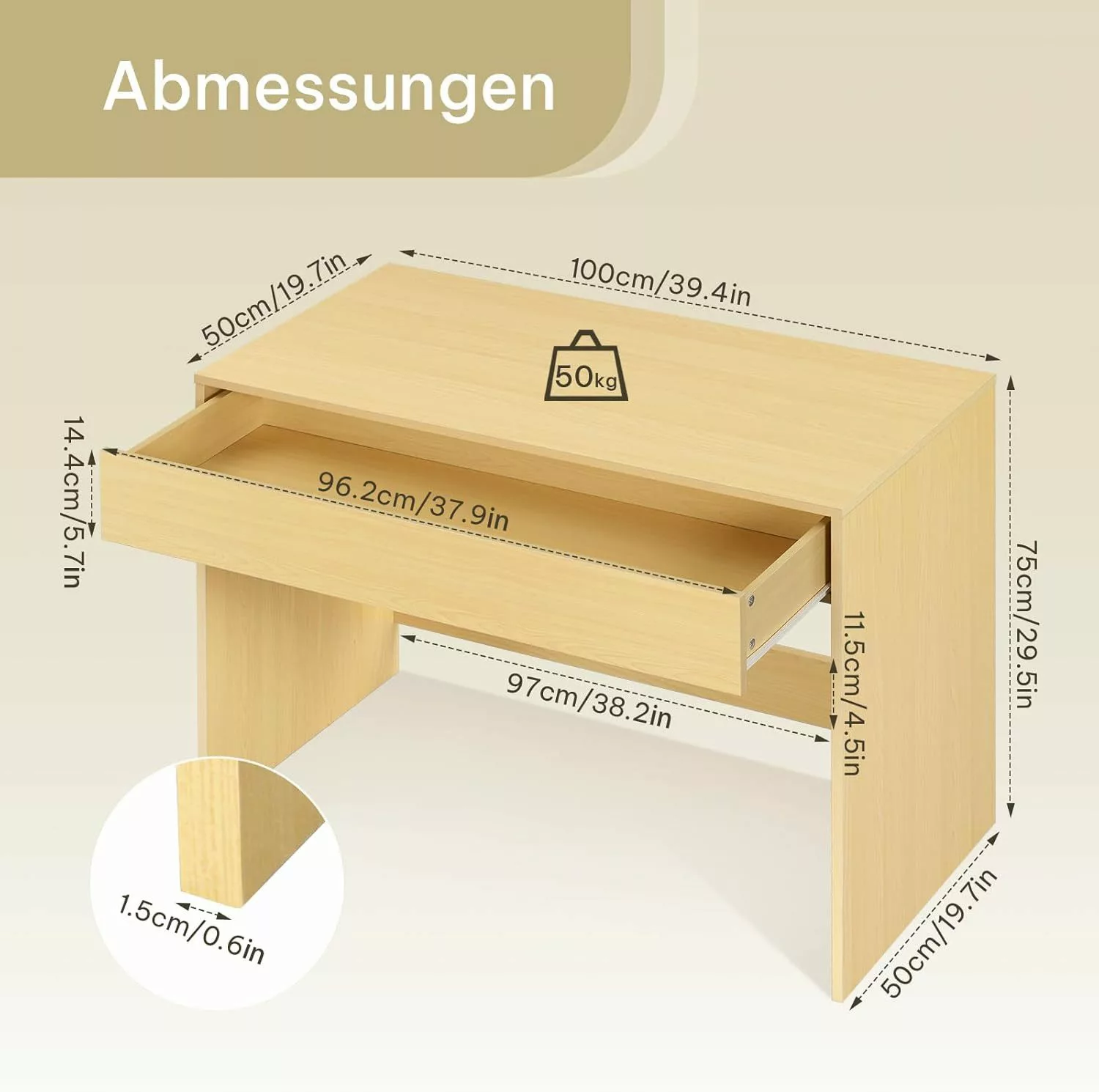 EUGAD Schreibtisch (1-St), Bürotisch PC Tisch günstig online kaufen