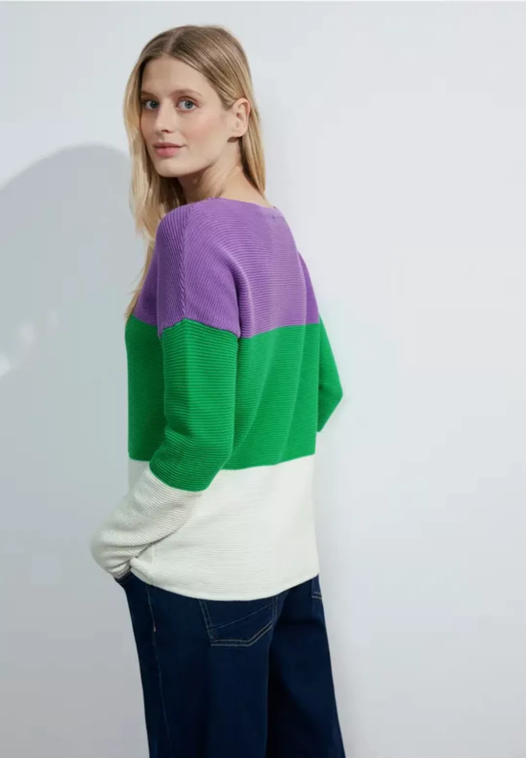 Cecil Strickpullover mit Colorblocking günstig online kaufen