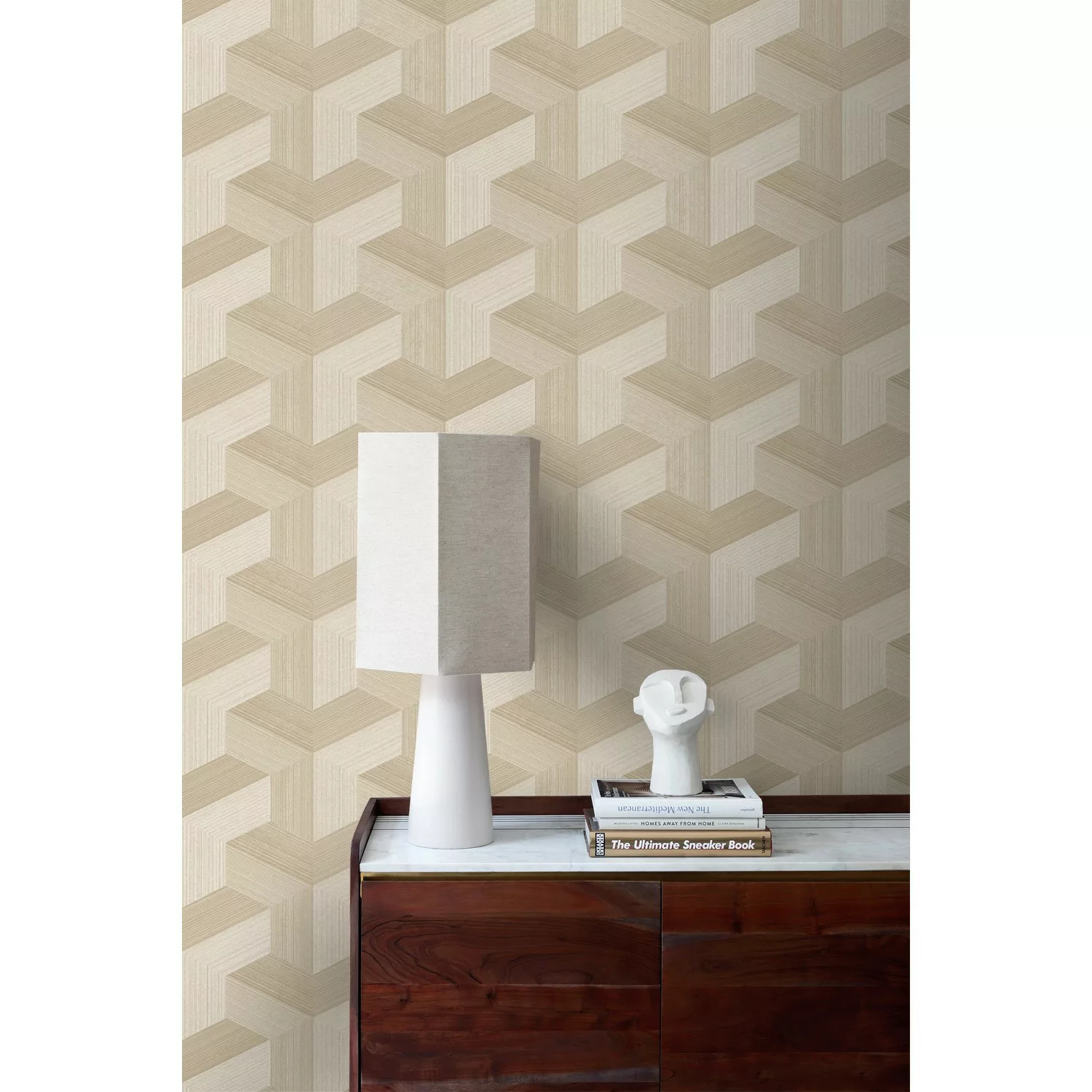 Origin Wallcoverings Öko-Strukturtapete 3D-Muster Beige 0.53 x 10.05 m 3479 günstig online kaufen