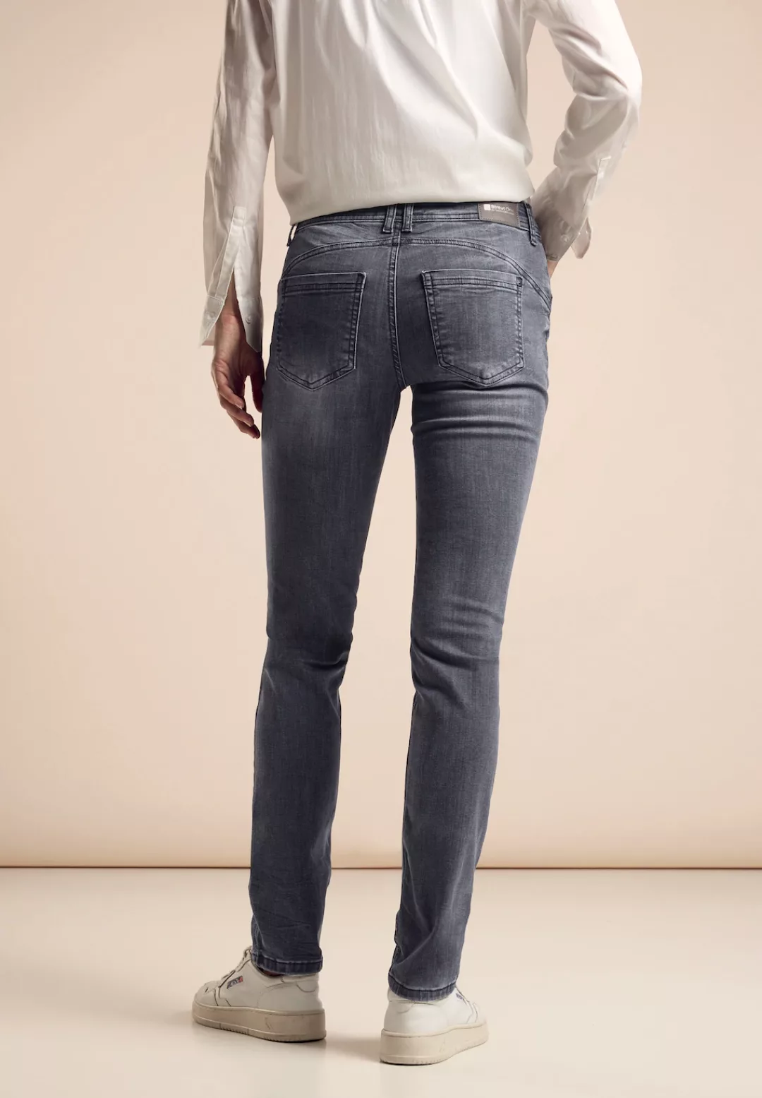 STREET ONE High-waist-Jeans (1-tlg) Plain/ohne Details günstig online kaufen