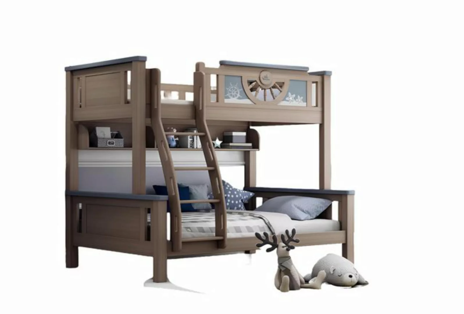 Xlmoebel Bett Hochbett aus Holz für Kinder- und Jugendzimmer mit Etagenbett günstig online kaufen