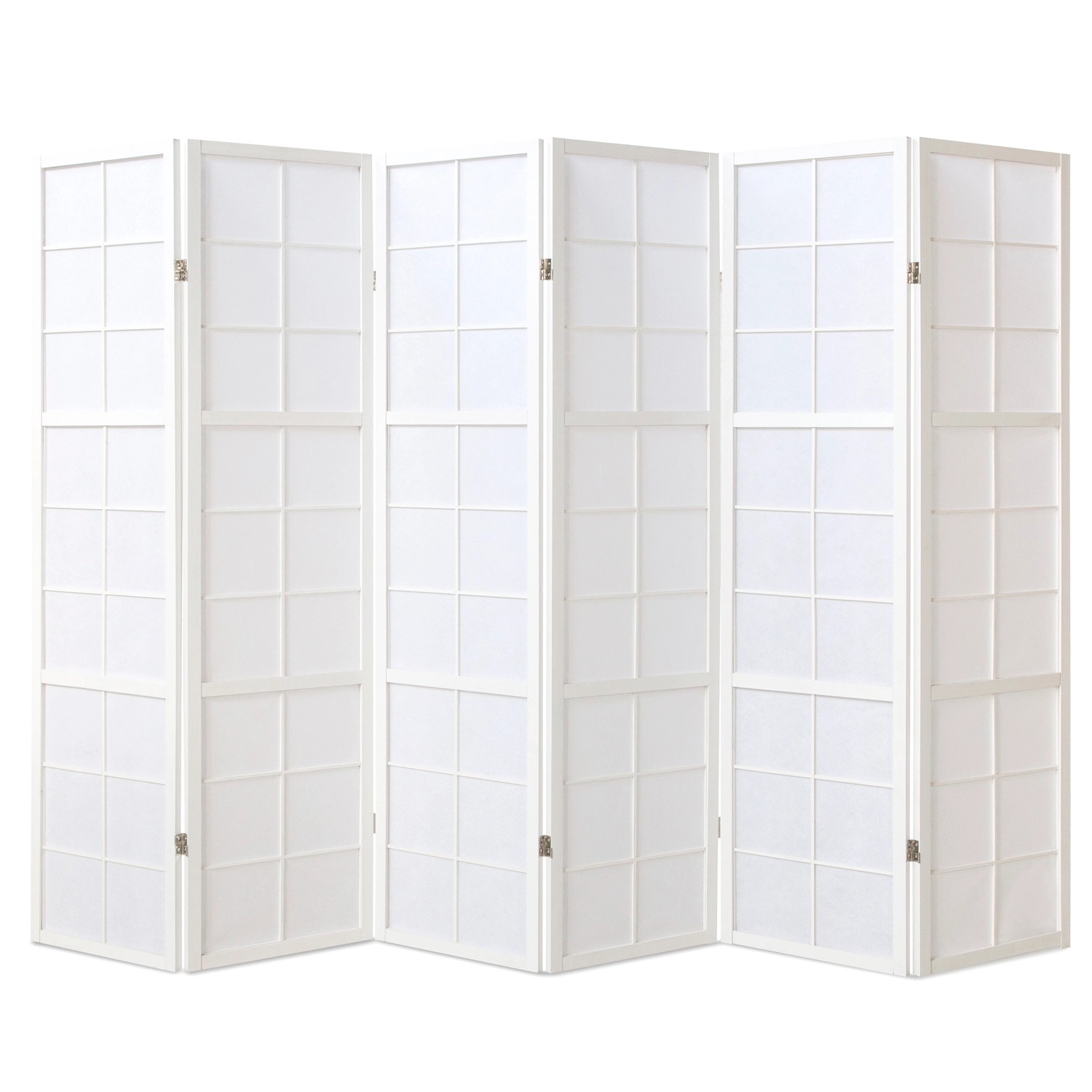 Homestyle4u 5-tlg. Paravent Shoji in Weiß 264x175 cm 440 günstig online kaufen
