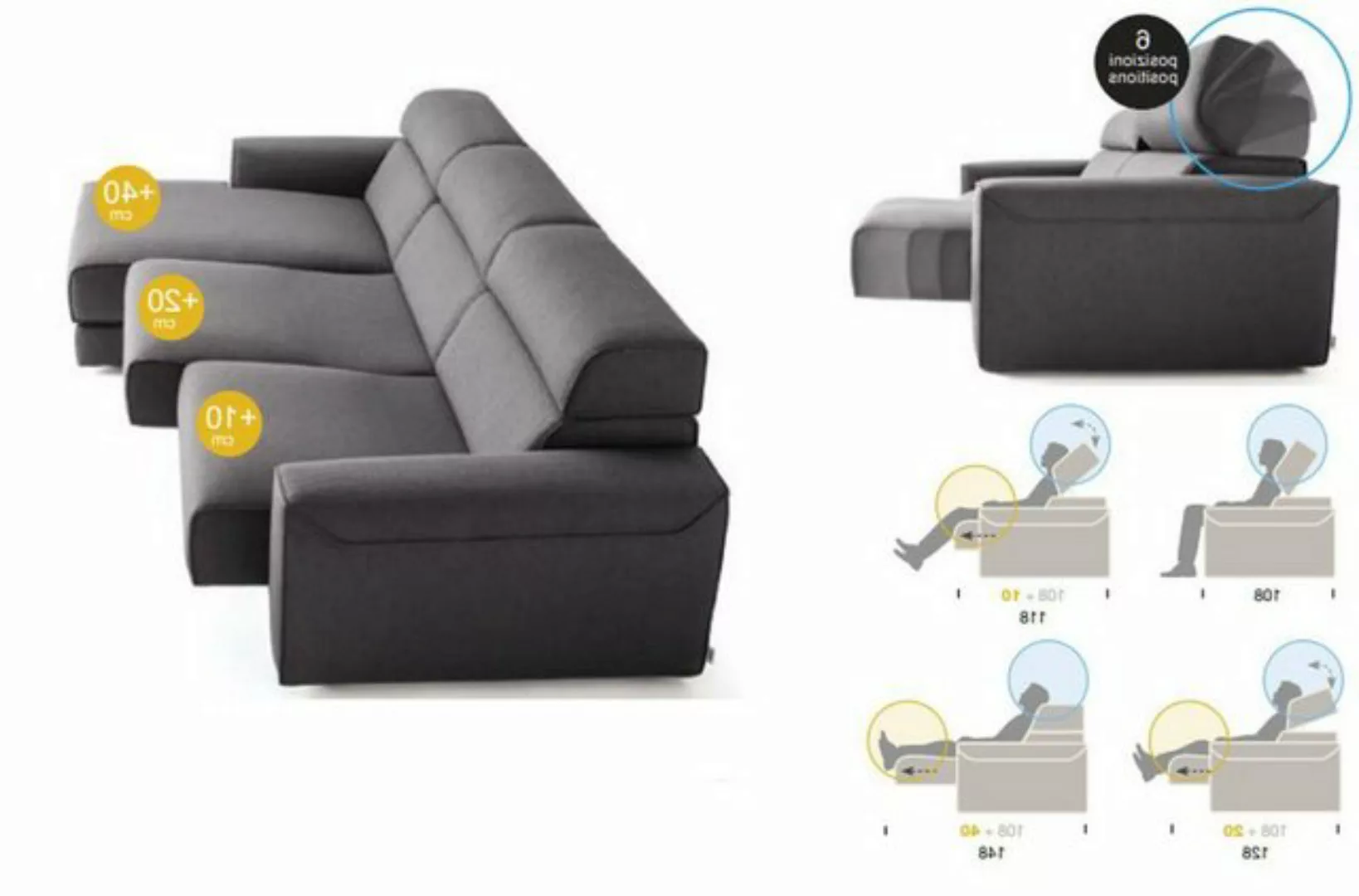 Xlmoebel Ecksofa Couch Modernes Eckmöbel Luxuriöse Sitze Designer Taupe L-f günstig online kaufen