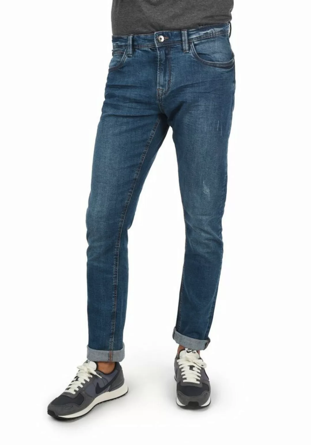 Indicode 5-Pocket-Jeans IDAldersgate Denim Hose mit dekorativen Knitterfalt günstig online kaufen