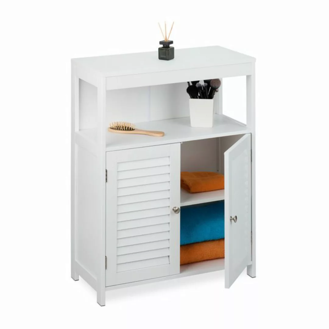 relaxdays Beistellschrank Weißer Badschrank (1-St) günstig online kaufen