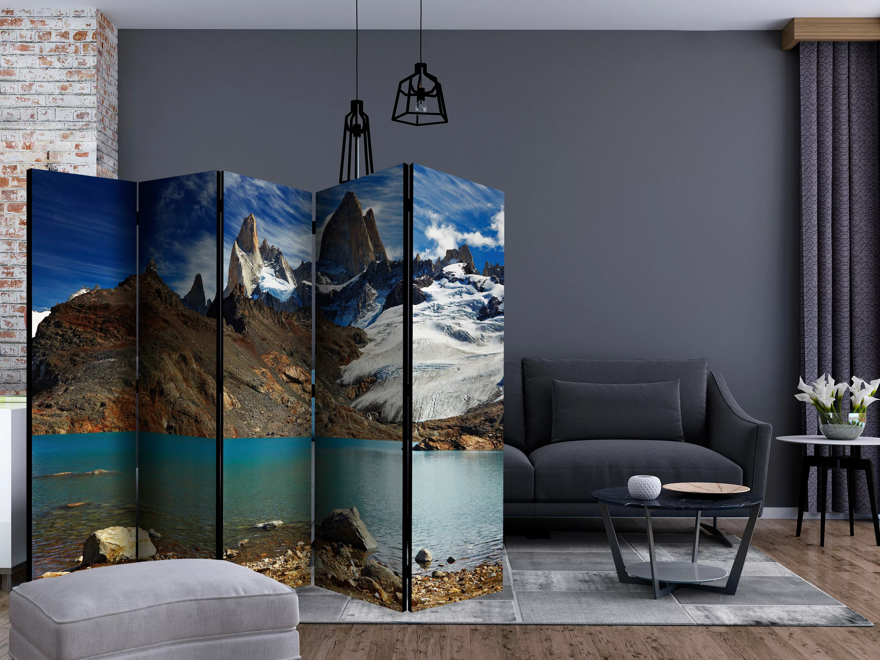 5-teiliges Paravent - Mount Fitz Roy, Patagonia, Argentina Ii [room Divider günstig online kaufen