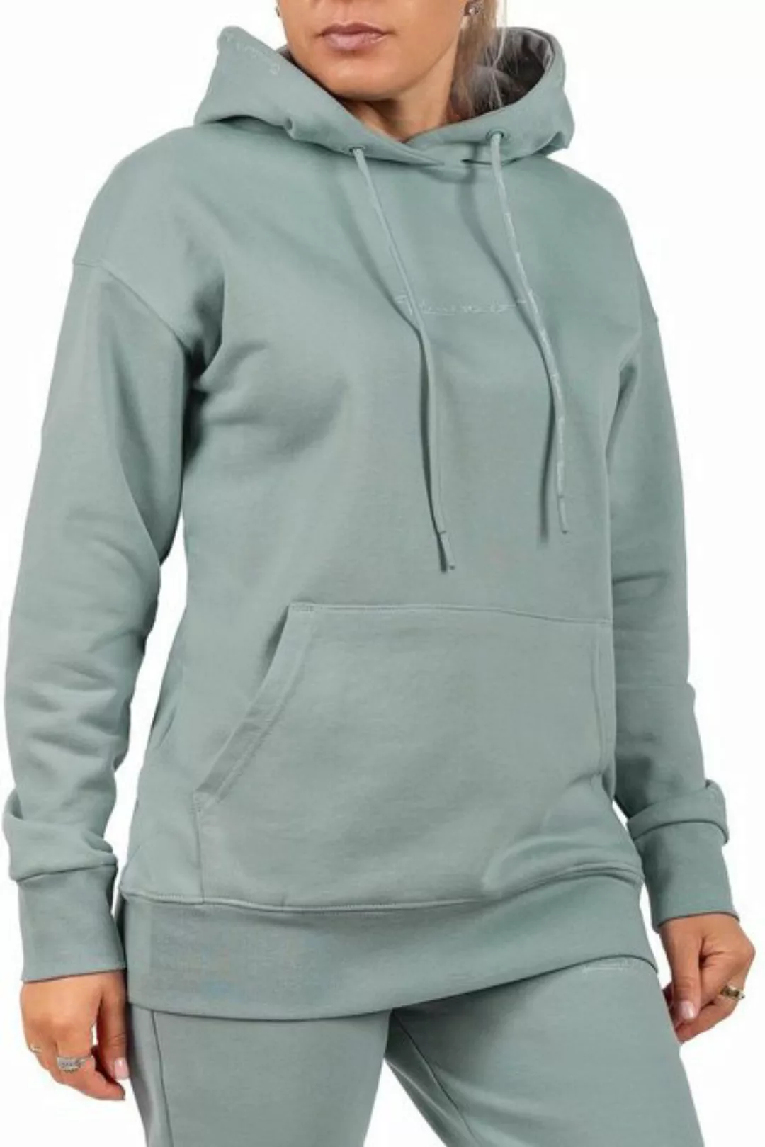 Reichstadt Kapuzenpullover Basic Oversize Damen Hoodie 23RSW038 Grey XS mit günstig online kaufen