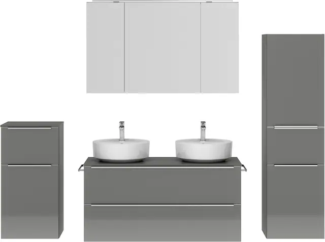nobilia® Badmöbel-Set »Alvene«, (4 St., vormontiert, mit Soft-Close), inkl. günstig online kaufen