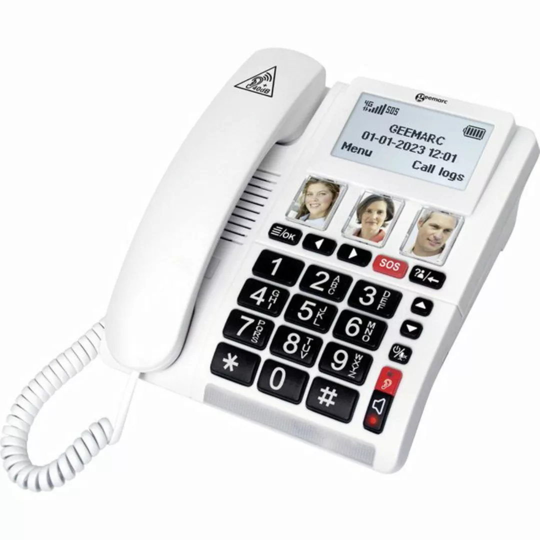 Geemarc Geemarc CL9000 Schnurgebundenes Seniorentelefon Foto-Tasten, Freisp günstig online kaufen