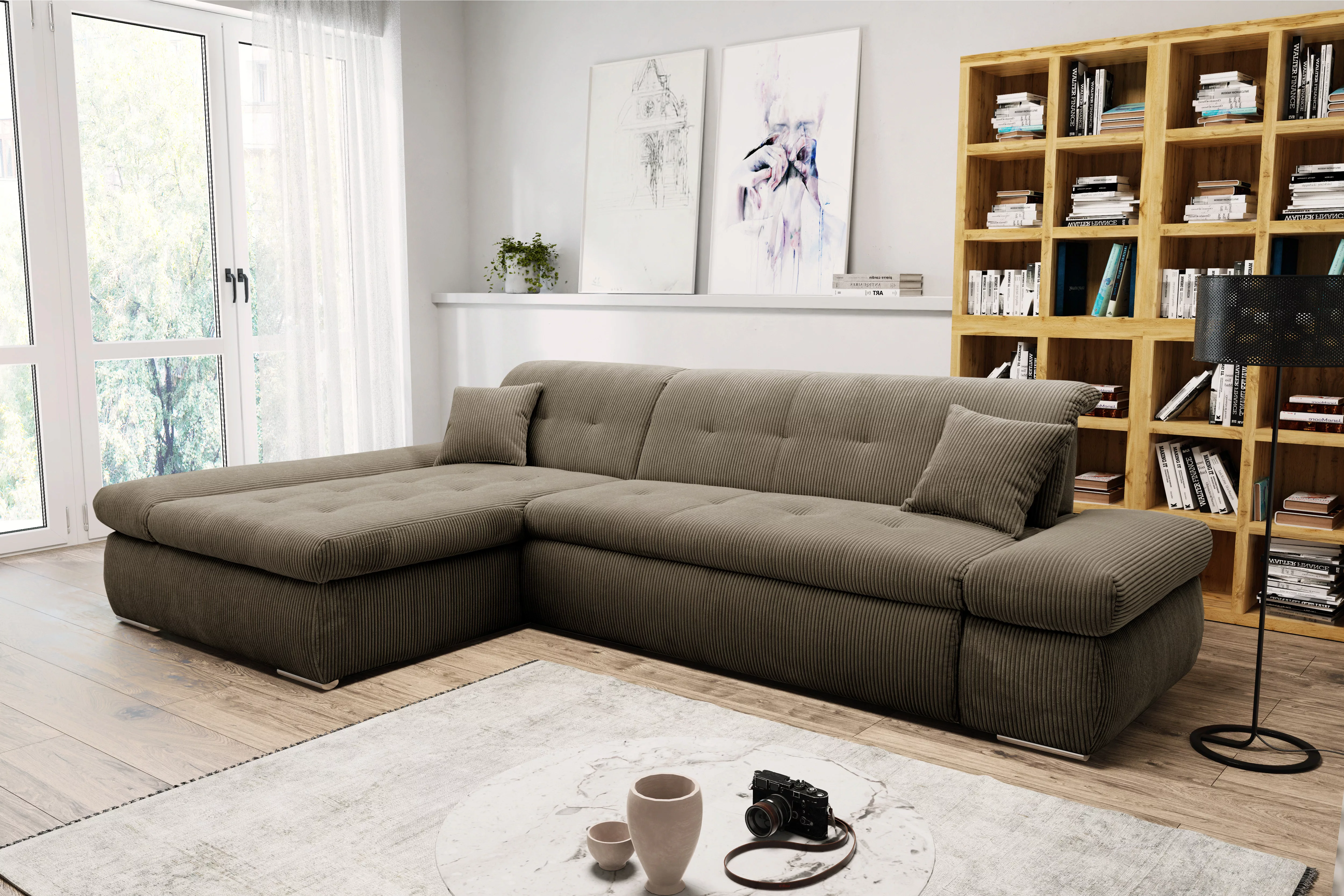 DOMO collection Ecksofa "Moric Luxus - B/T/H 300/172/80 cm, XXL-Format", L- günstig online kaufen