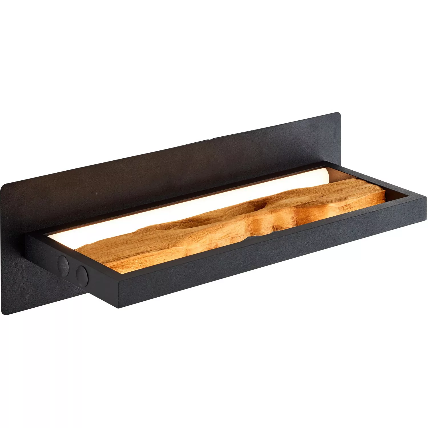 Brilliant LED-Wandleuchte Chaumont 35 cm Schwarz und Holz günstig online kaufen