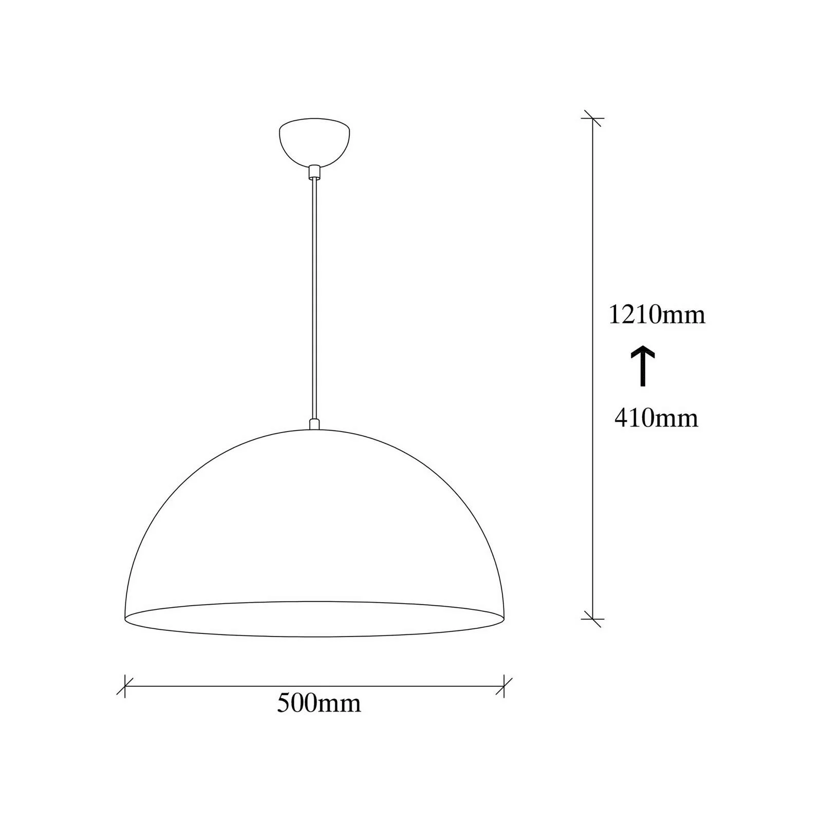 Hängeleuchte Berceste 234-S Ø50cm weiß/gold günstig online kaufen