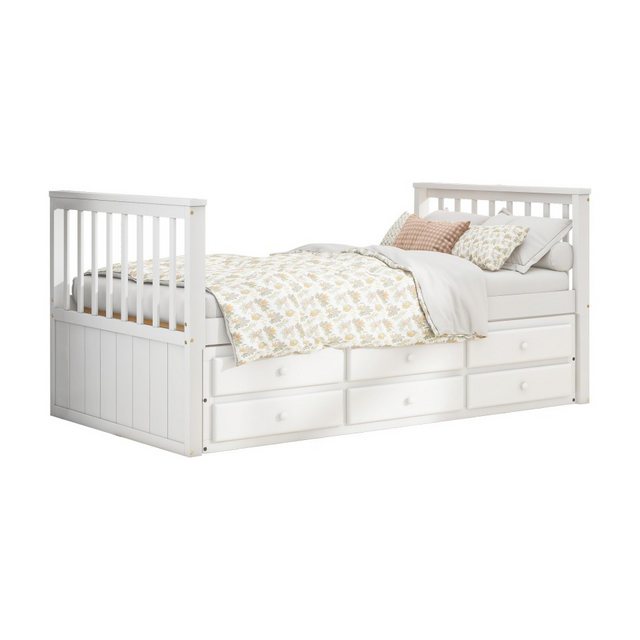 TavilaEcon Daybett Kinderbett Einzelbett Tagesbett mit Ausziehbett 90x200cm günstig online kaufen