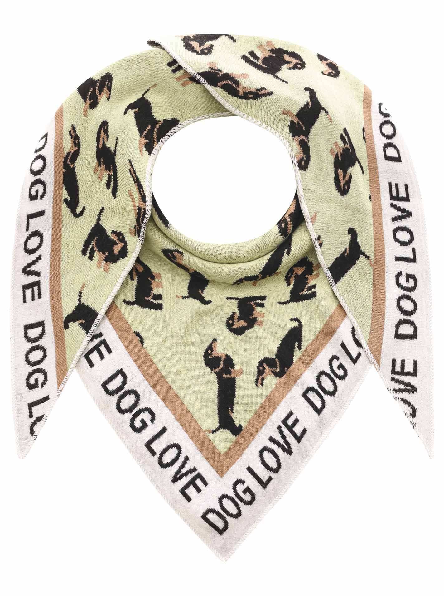 Zwillingsherz Dreieckstuch, Feinstrick, Animal-Print, Statement günstig online kaufen