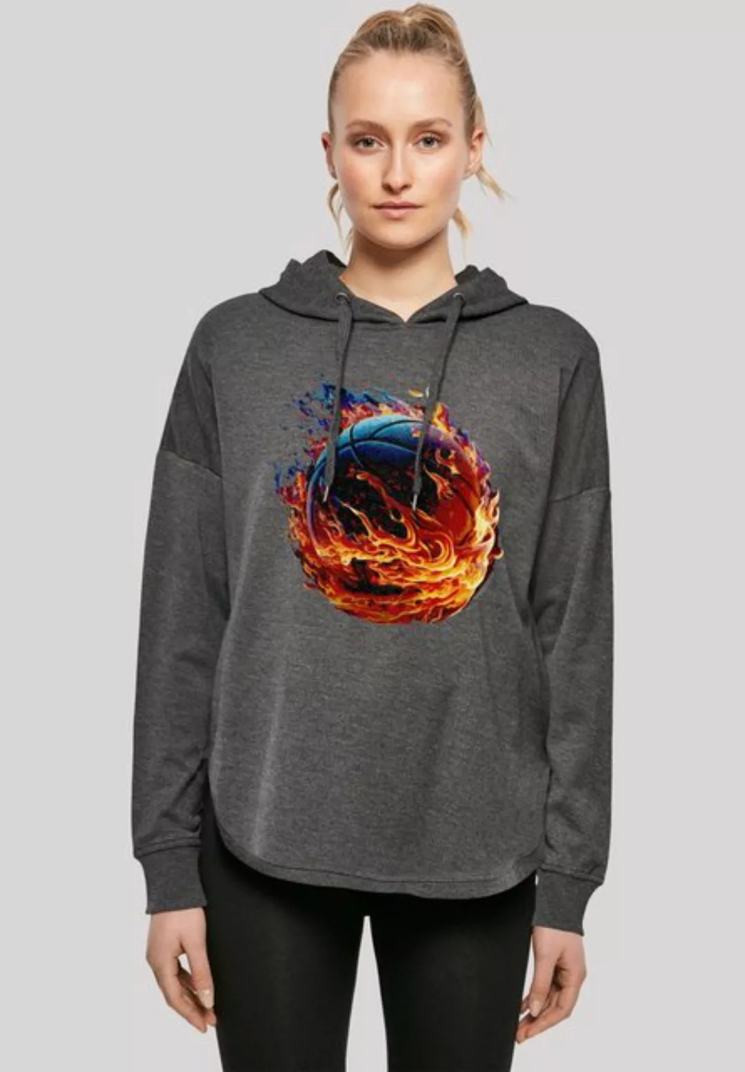 F4NT4STIC Kapuzenpullover Basketball On Fire Sport OVERSIZE HOODIE Print günstig online kaufen