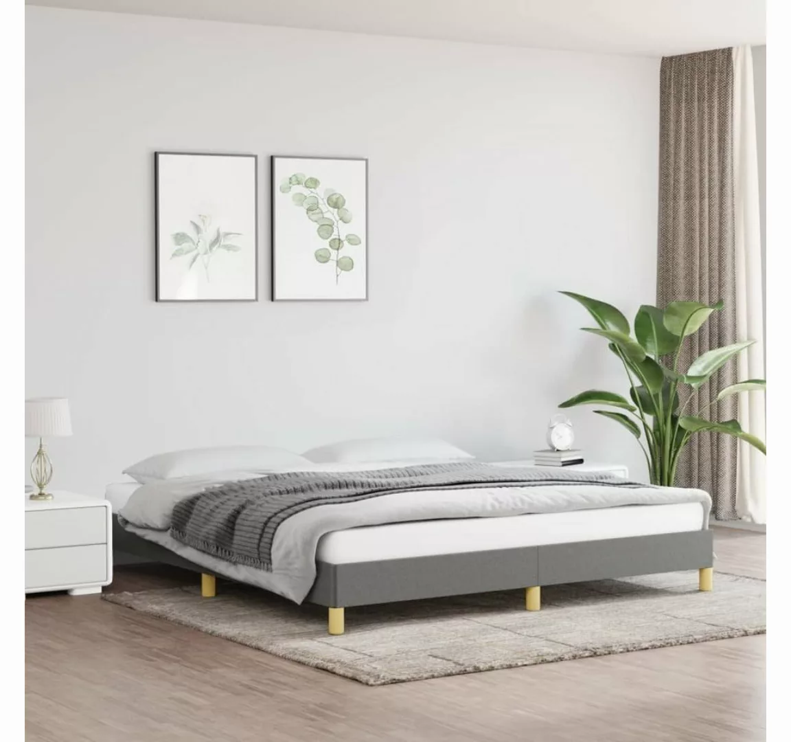 furnicato Bett Bettgestell Dunkelgrau 180×200 cm Stoff günstig online kaufen