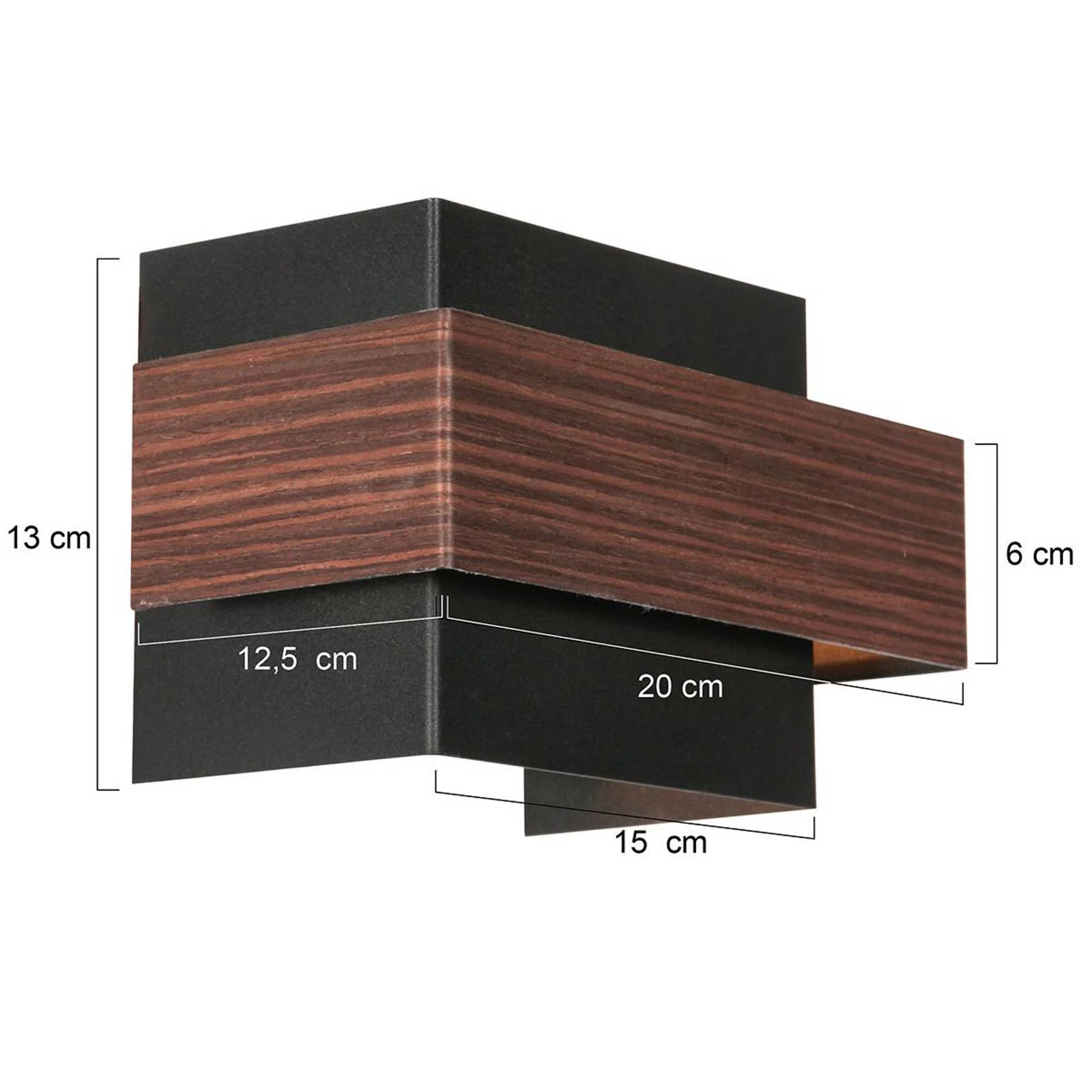 Wandleuchte Muro 3368, Holzoptik, up/down, G9, 2.700 K günstig online kaufen
