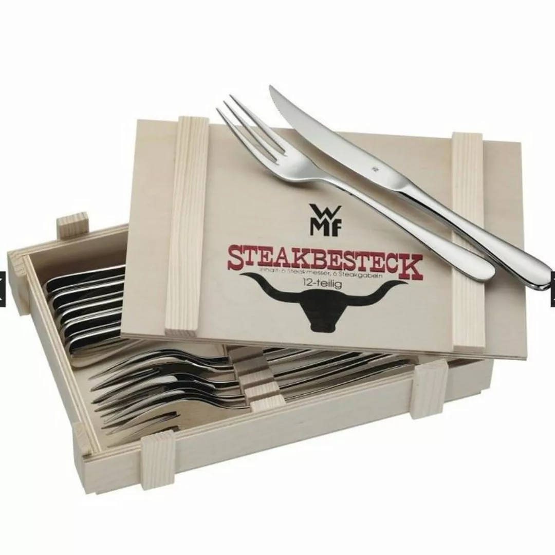 WMF sonstiges Besteck Steakbesteck in Holzkassette 12tlg (Holz) günstig online kaufen