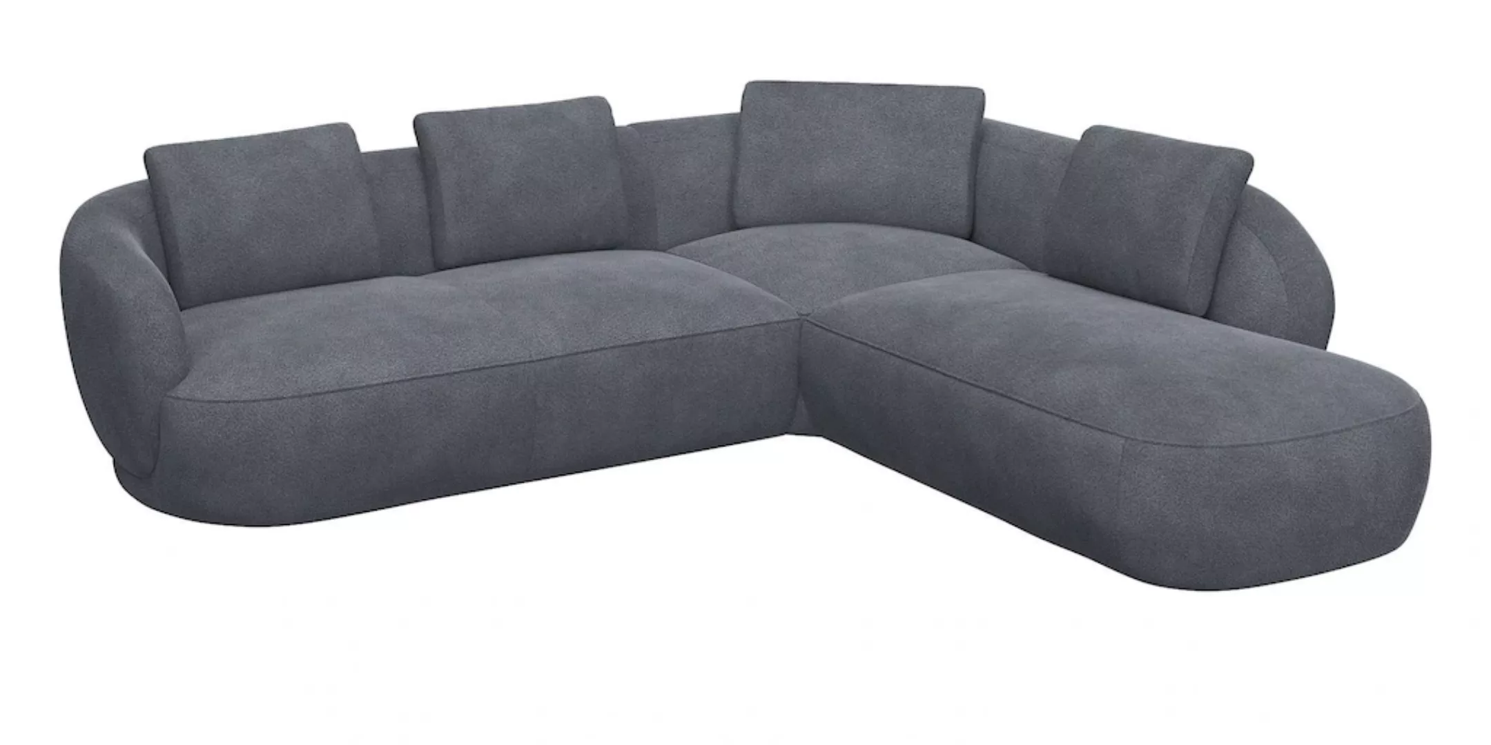 FLEXLUX Ecksofa "Torino, rund, L-Form, Sofa-Ecke mit Ottomane", Modernes, o günstig online kaufen