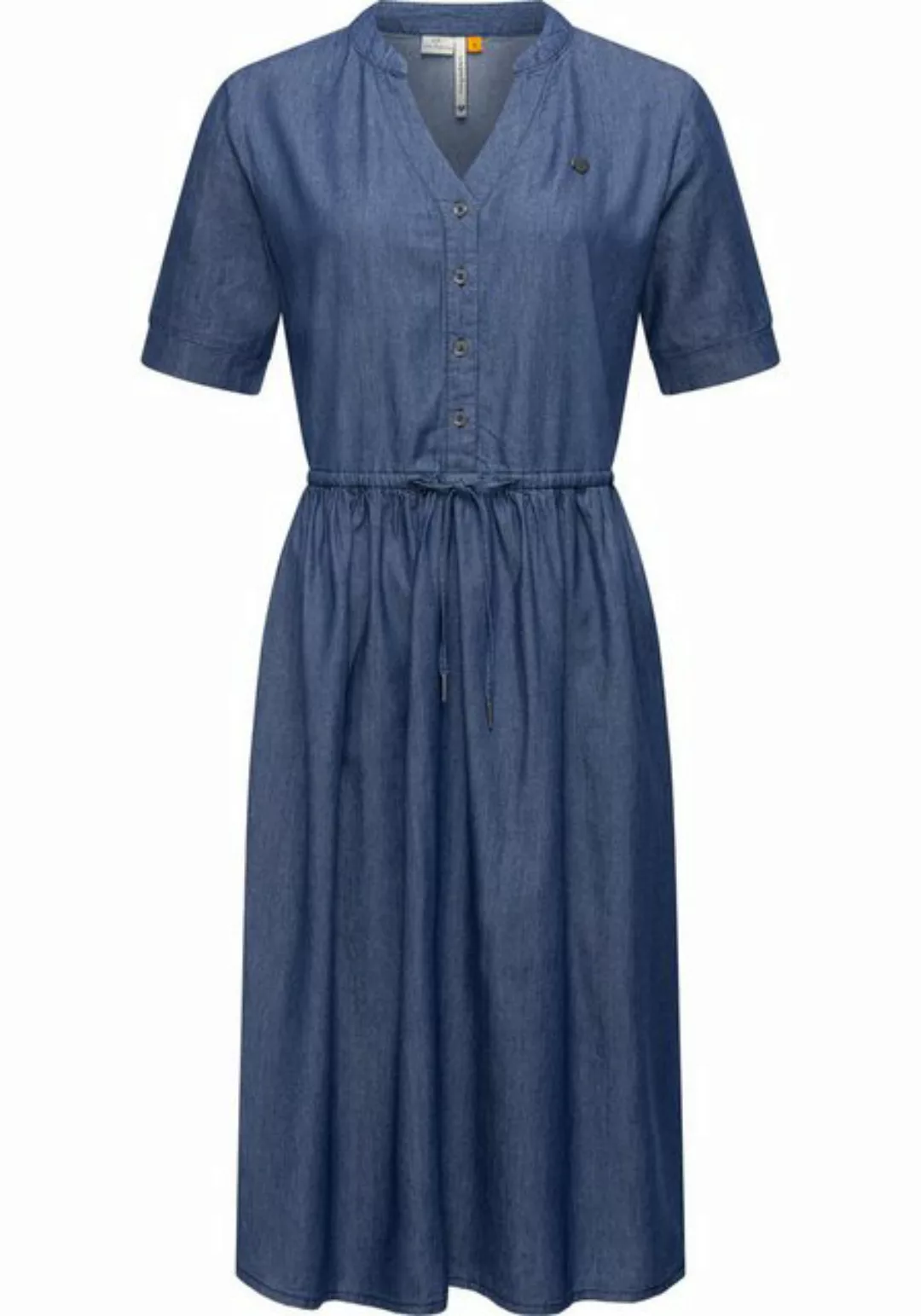 Ragwear Shirtkleid Casarea Denim stylisches Damen Sommerkleid mit Taillenba günstig online kaufen