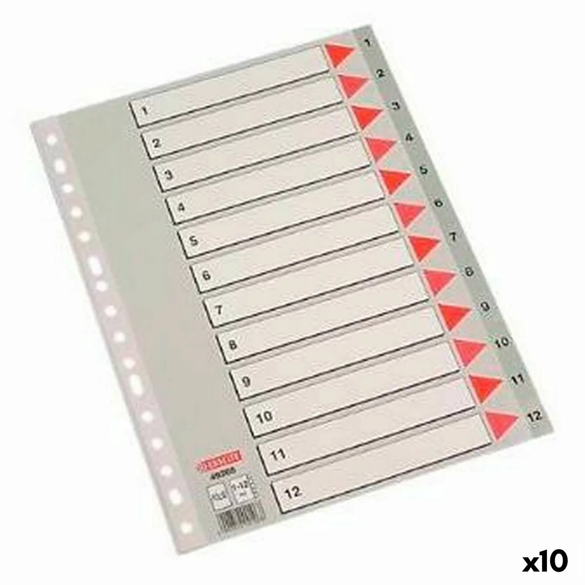 Numerisches Trennzeichen Esselte Grau A4 12 Bettlaken (10 Stück) günstig online kaufen