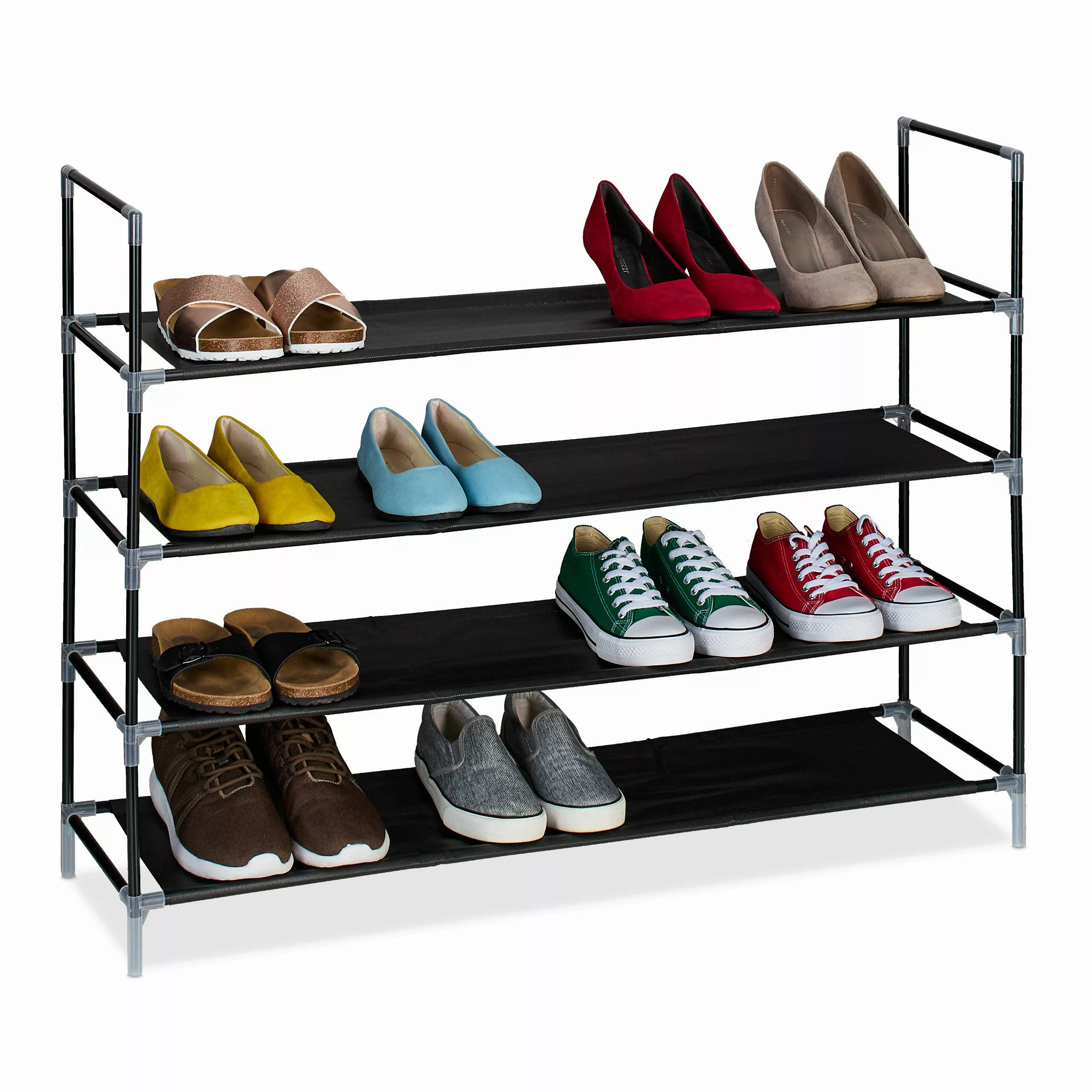 relaxdays Schuhregal mit Stoffebenen 1 m, günstig online kaufen