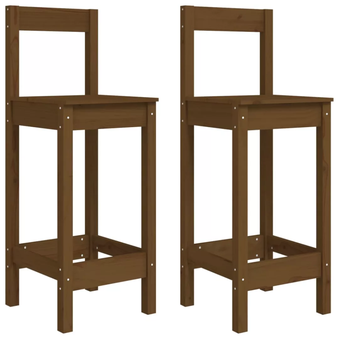 Vidaxl Barstühle 2 Stk. Honigbraun 40x41,5x112 Cm Massivholz Kiefer günstig online kaufen