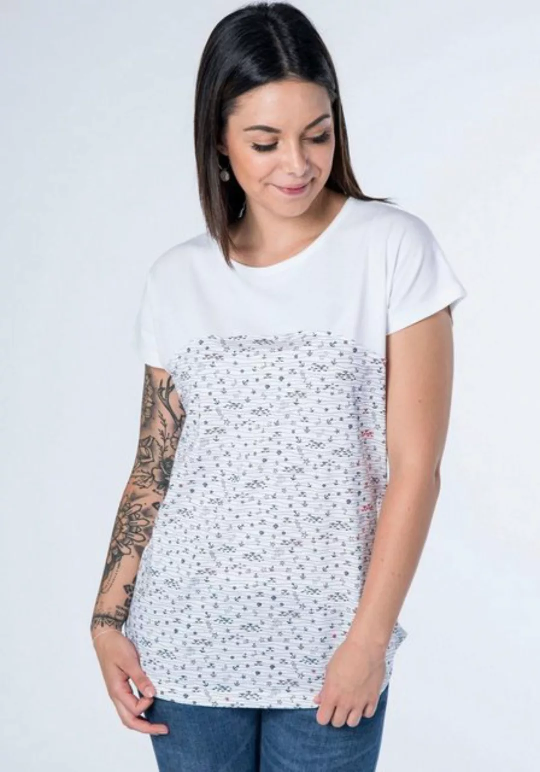 Alife & Kickin T-Shirt trendy Longshirt mit Streifen-oder Musterprints günstig online kaufen