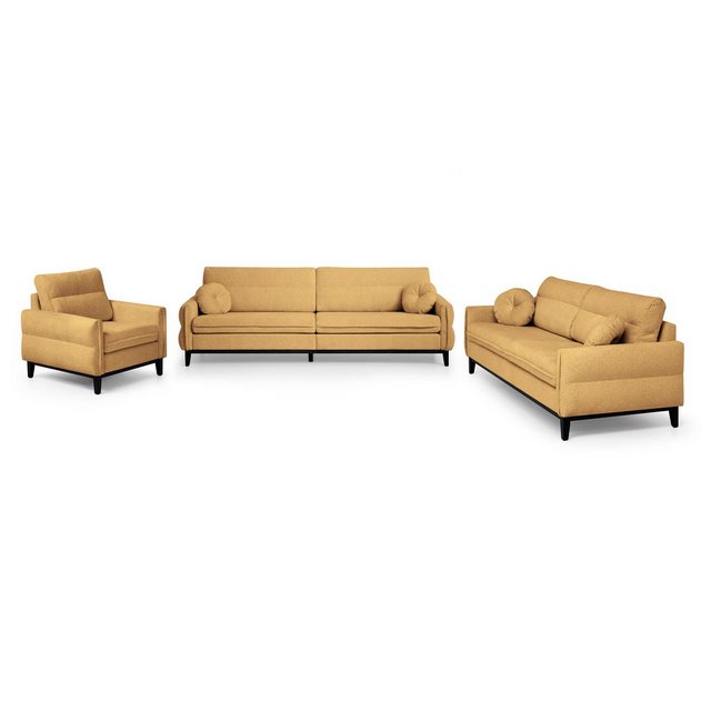 Beautysofa Polstergarnitur Belweder 3+2+1, Sofa 3-Sitzer 2-Sitzer Sessel Po günstig online kaufen