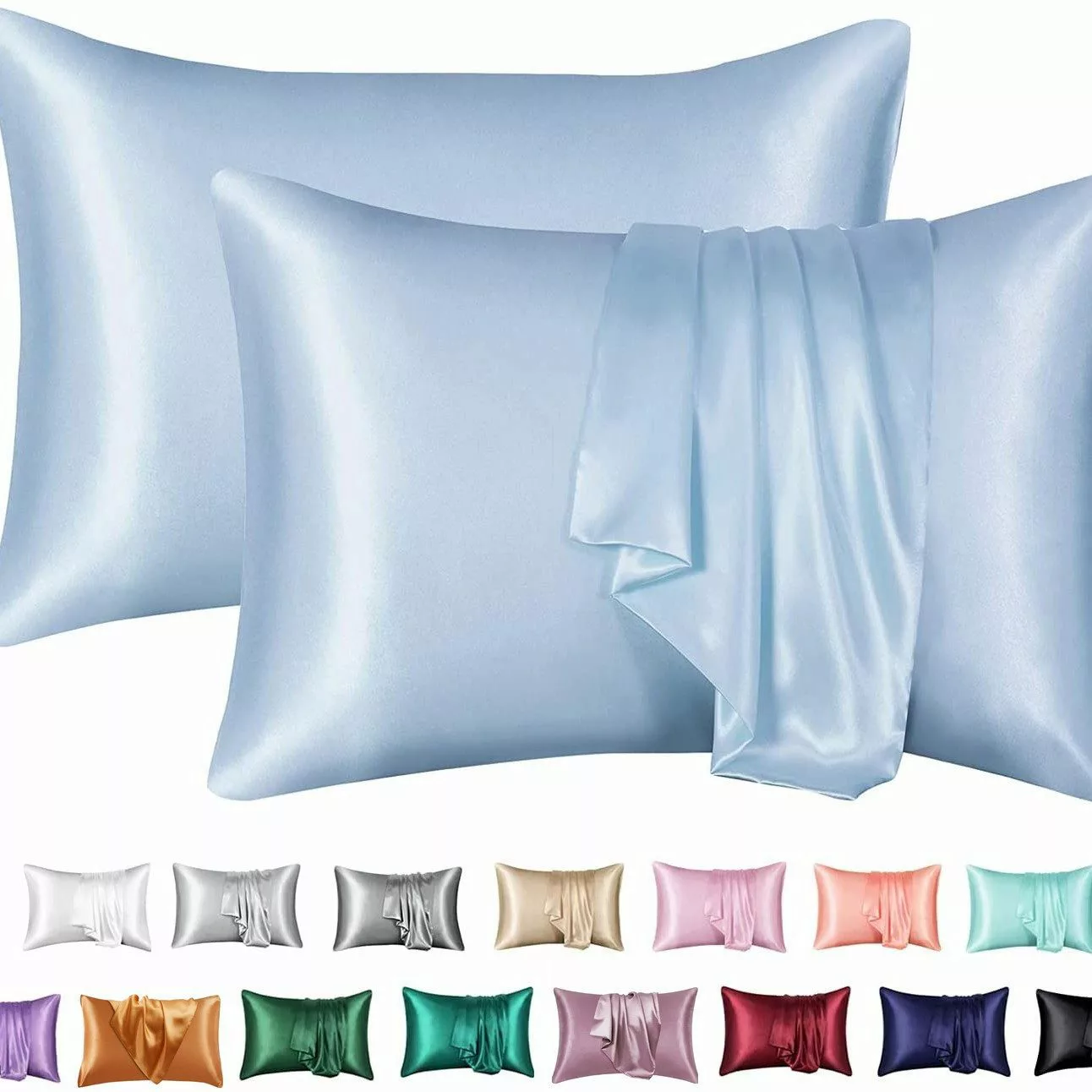 Coonoor Kissenbezüge 2 Stück Satin Kissenbezug günstig online kaufen