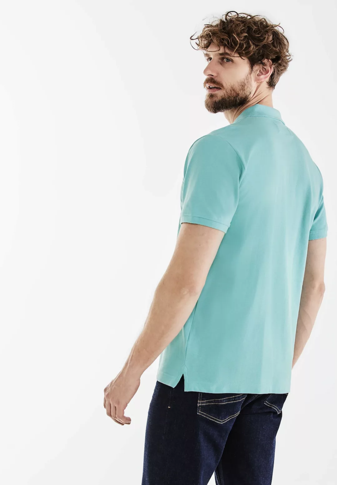 STREET ONE MEN Poloshirt in Unifarbe günstig online kaufen