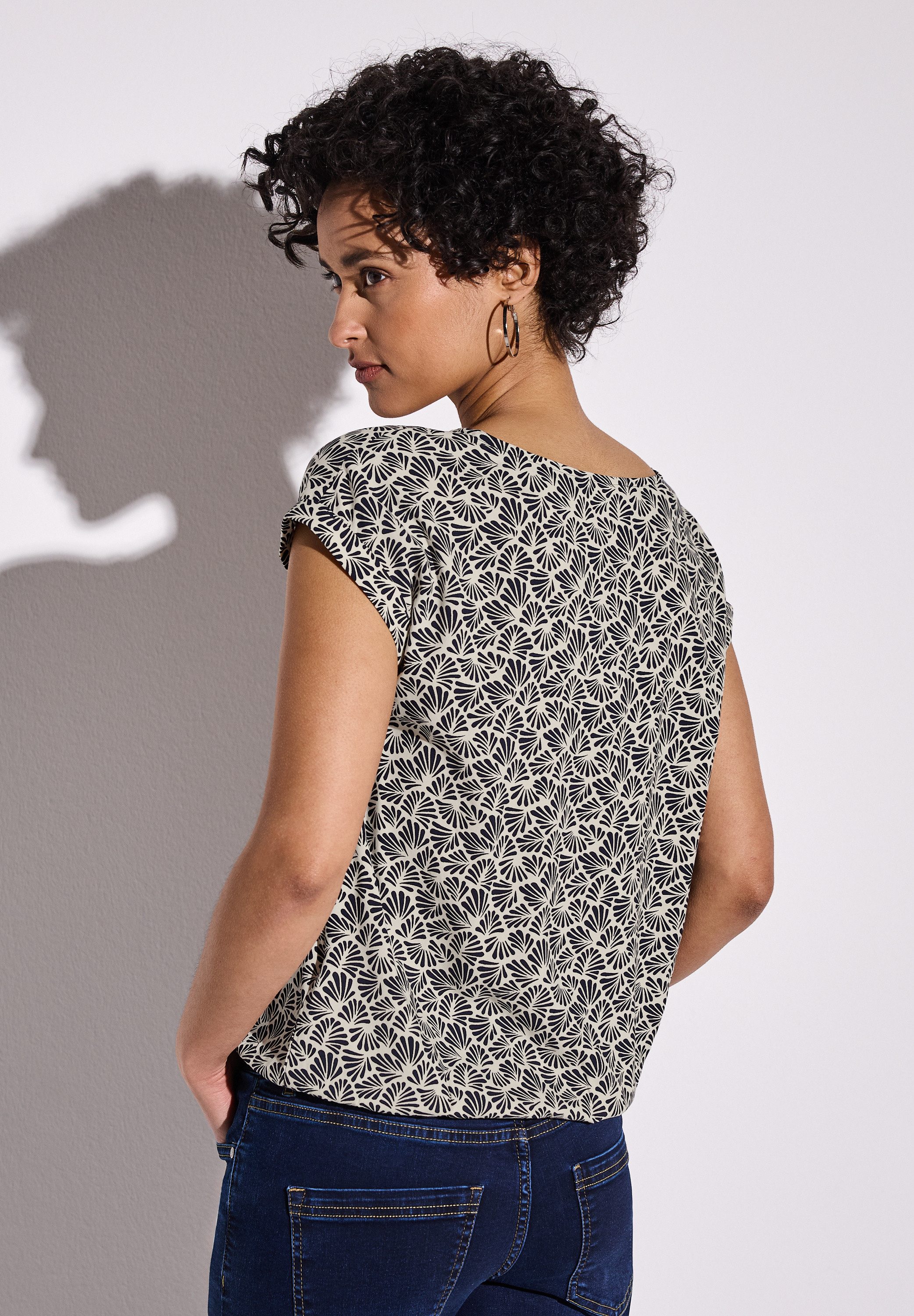 STREET ONE Hemdbluse mit Rundhalsausschnitt günstig online kaufen