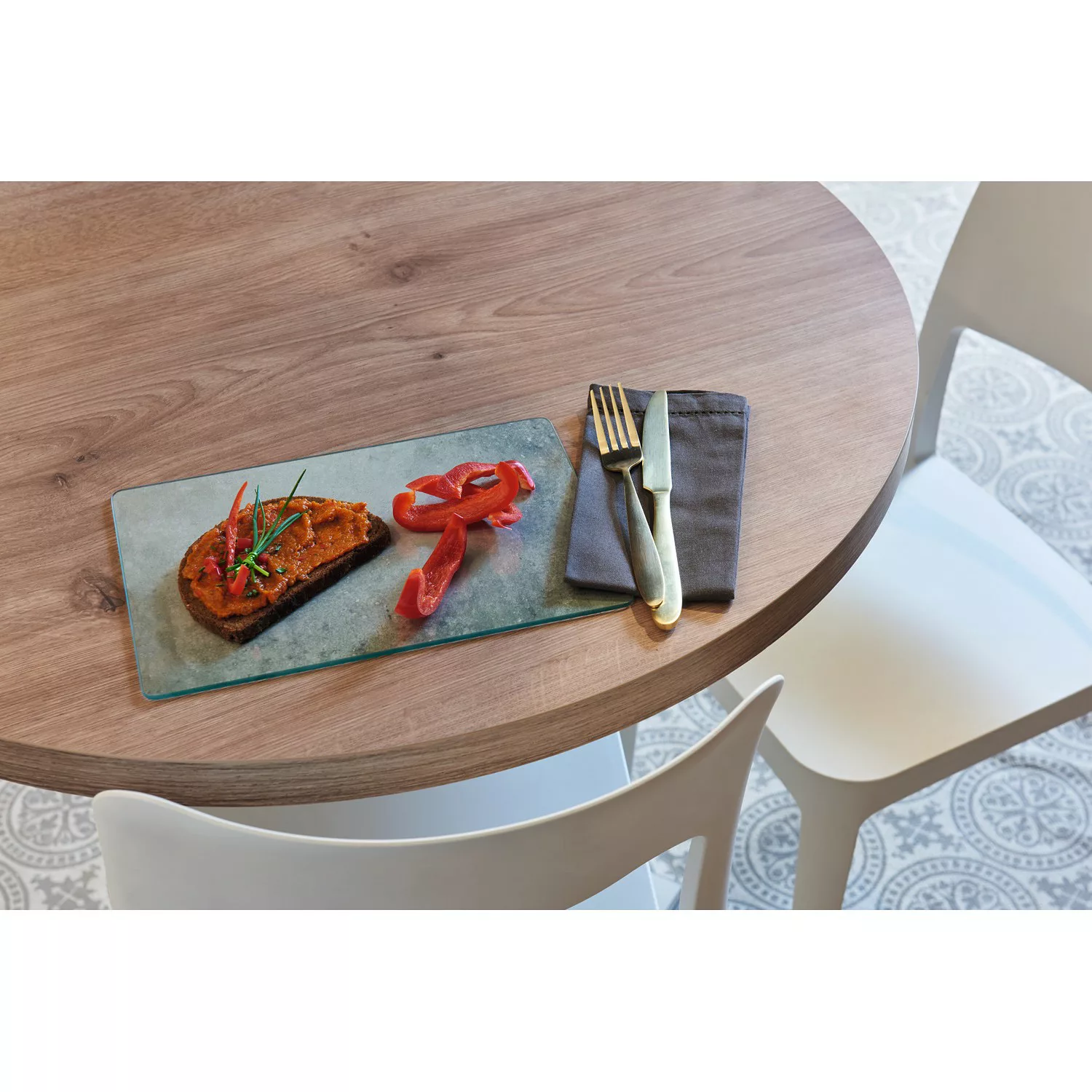 home24 Glasschneidbrett Cucina (4er-Set) günstig online kaufen