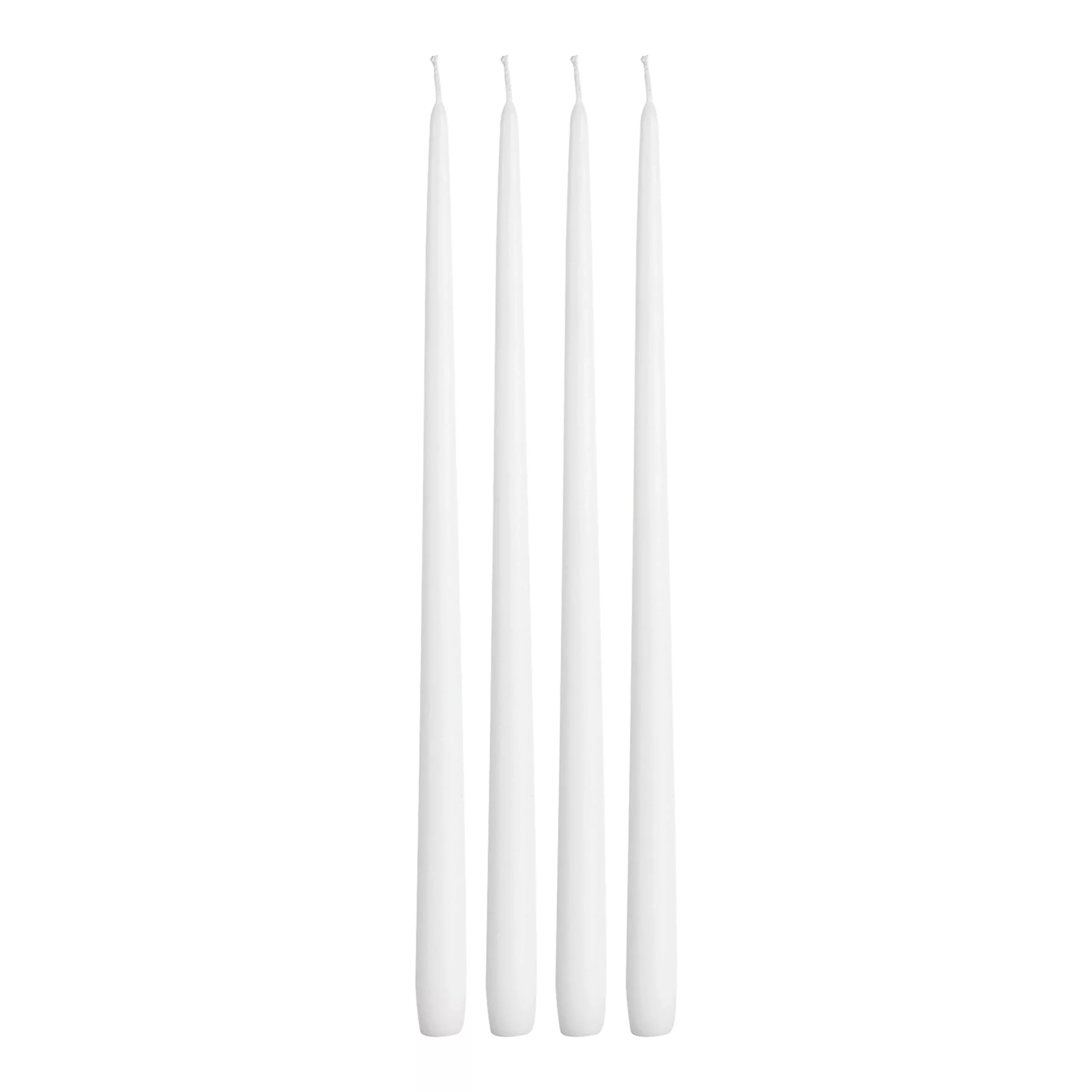 Spitzkerze 4er Set,D2,3xH40 cm,  weiss günstig online kaufen