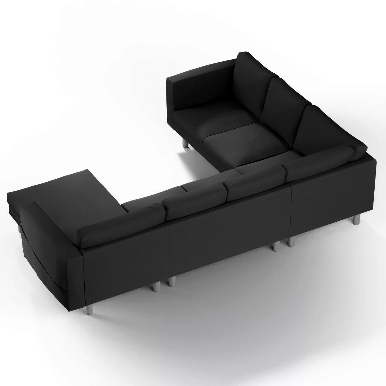 Bezug für Norsborg 5-Sitzer Ecksofa mit Recamiere, anthrazit, Norsborg Bezu günstig online kaufen