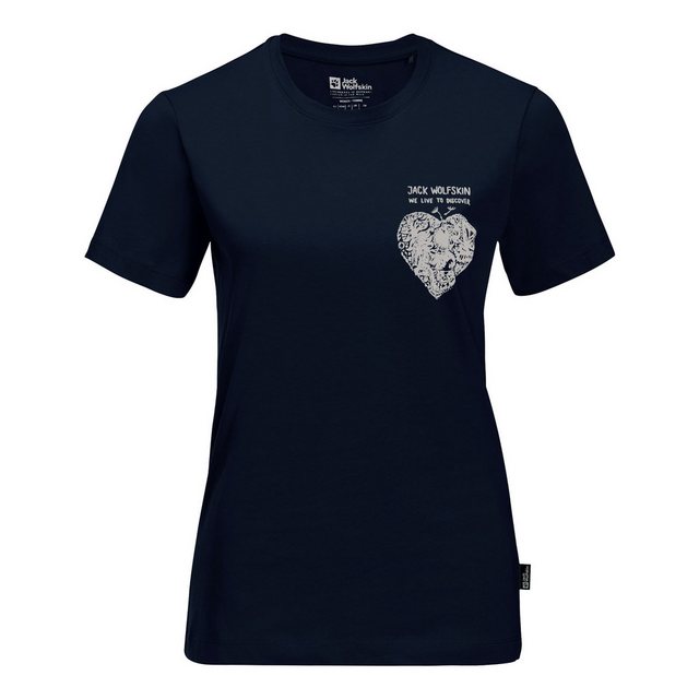 Jack Wolfskin T-Shirt Discover Heart T-Shirt aus weicher Baumwolle günstig online kaufen