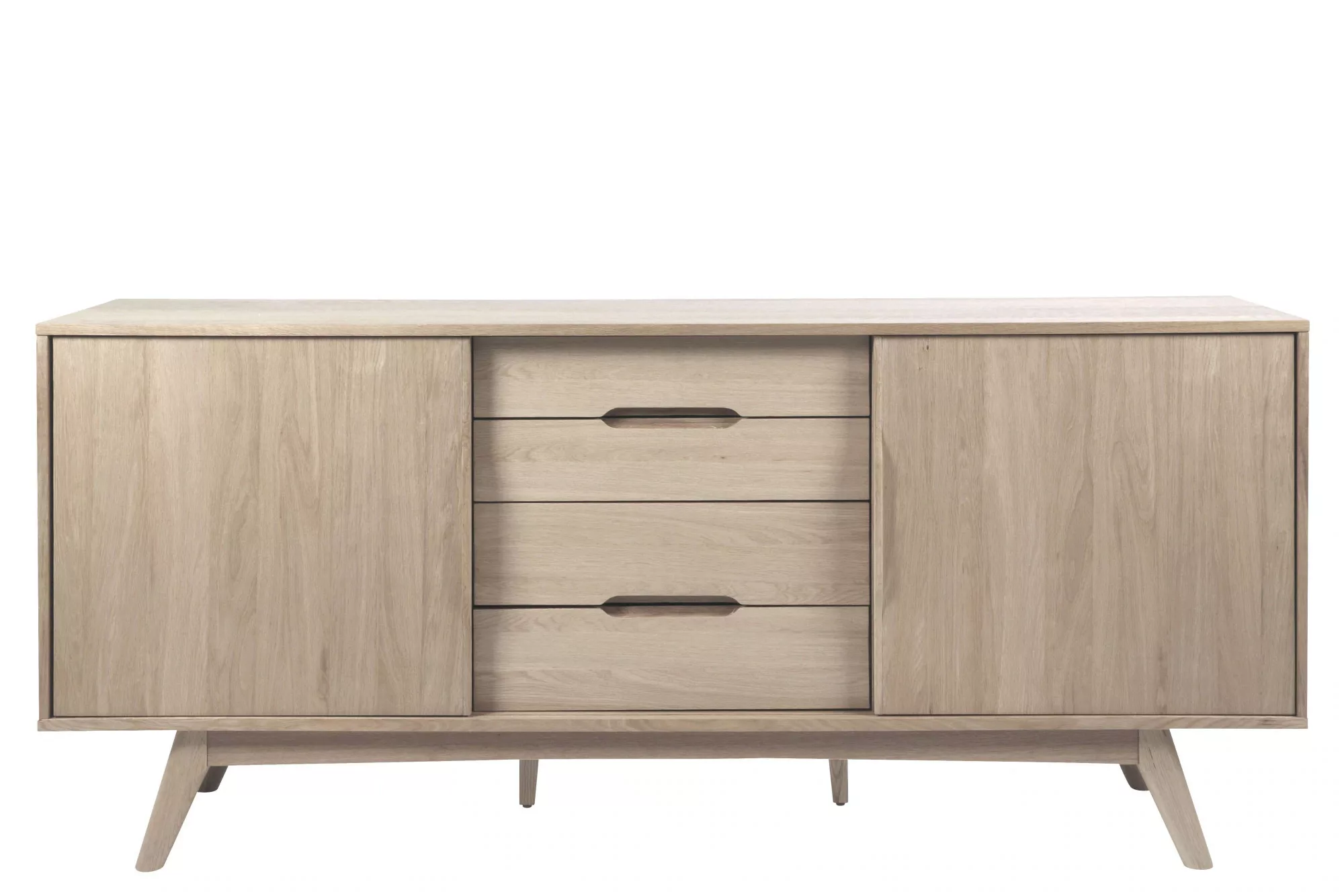 ACTONA GROUP Sideboard "Marte", Anrichte, Eiche/Furnier, 2 Schiebetüren, 4 günstig online kaufen