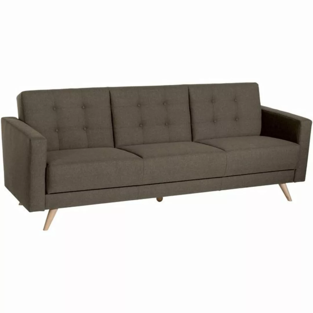 58 aufm Kessel Sofa 3-Sitzer mit Bettfunktion Karisa Bezug Flachgewebe Buch günstig online kaufen