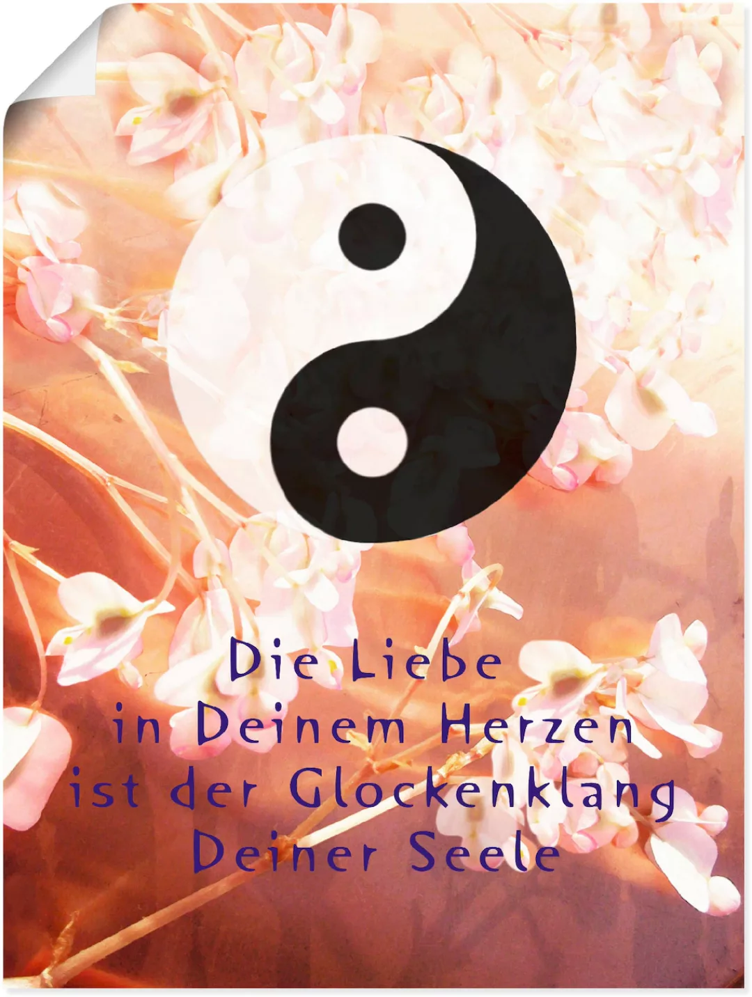 Artland Wandbild "Yin Yang Glockenklang", Spirituelle Bilder, (1 St.) günstig online kaufen