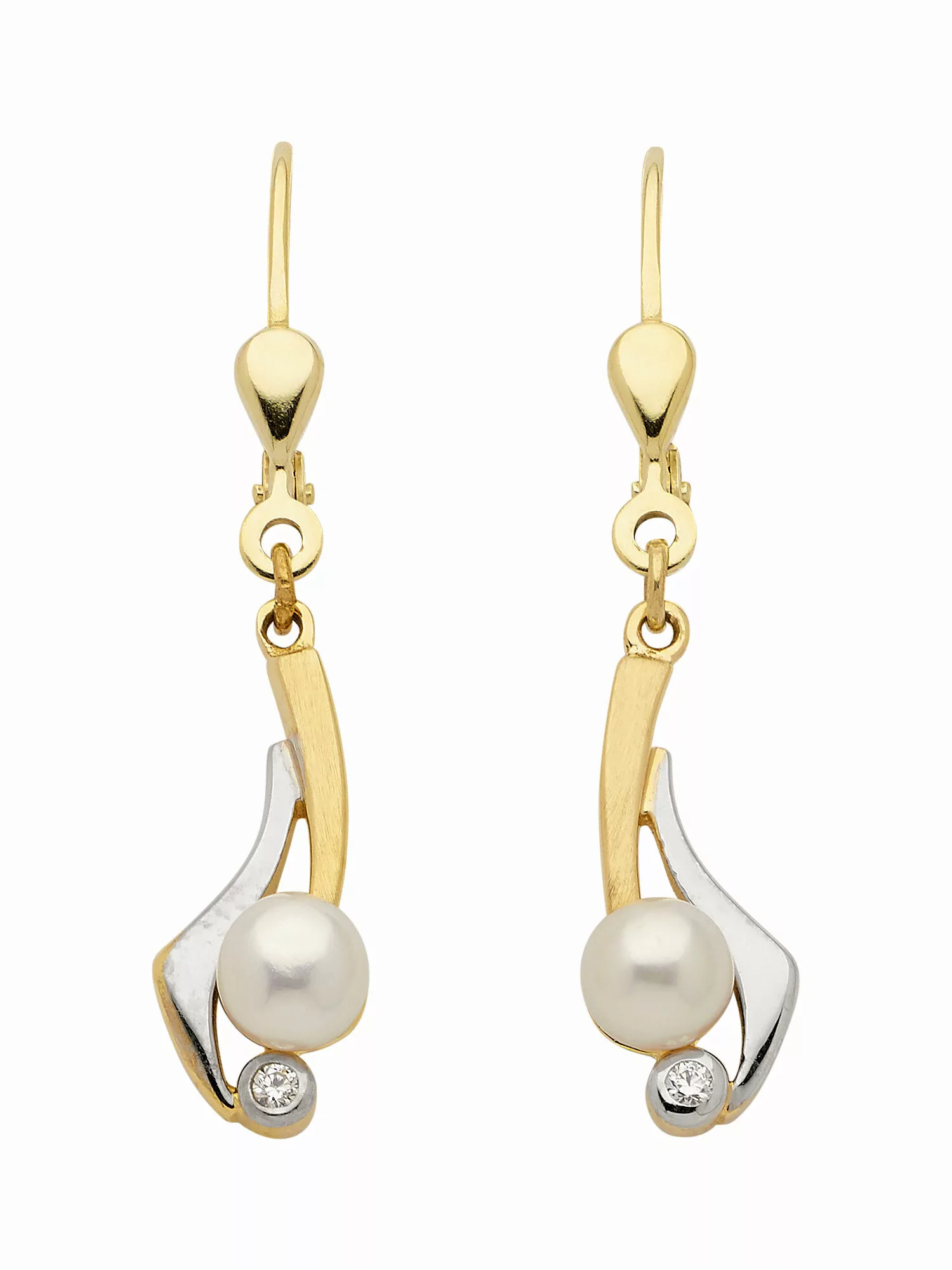 Adelia´s Paar Ohrhänger "1 Paar 333 Gold Ohrringe / Ohrhänger mit Zirkonia" günstig online kaufen