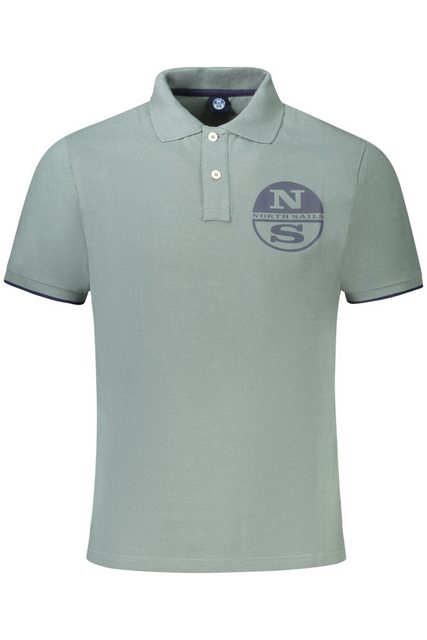 North Sails Poloshirt Grünes Herren-Poloshirt mit Kontrast und Logo - günstig online kaufen