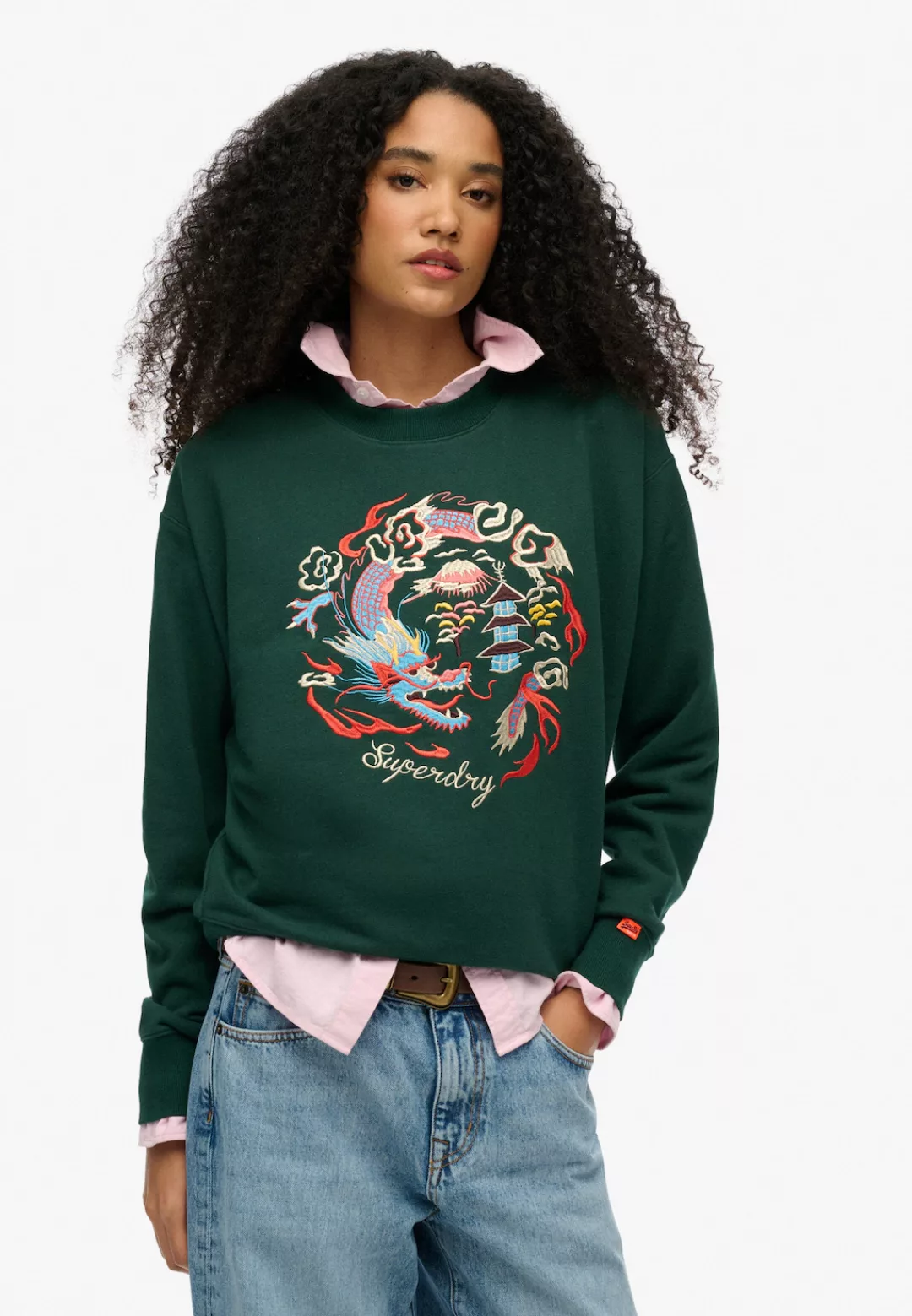 Superdry Sweatshirt "SUIKA EMBROIDERED LOOSE CREW" günstig online kaufen