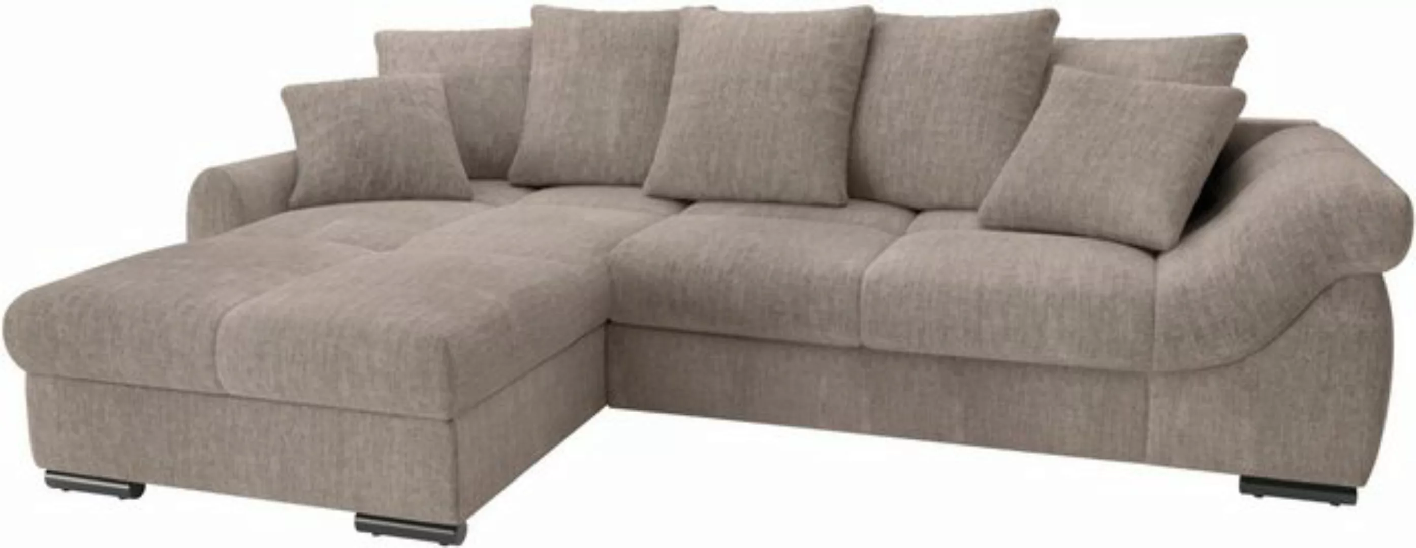 Mr. Couch Ecksofa "Livorno L-Form", inkl. Hochschläfer-Bettauszug, XL-Bettk günstig online kaufen