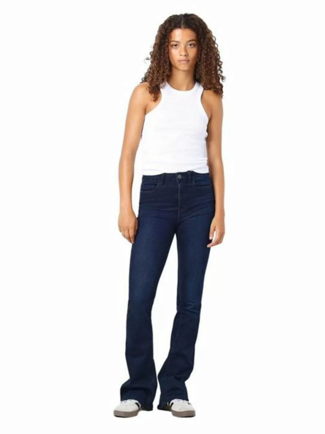 Noisy May Damen Jeans NMSALLIE HW FLARE JEANS VI241DB - Flare Fit - Blau - günstig online kaufen