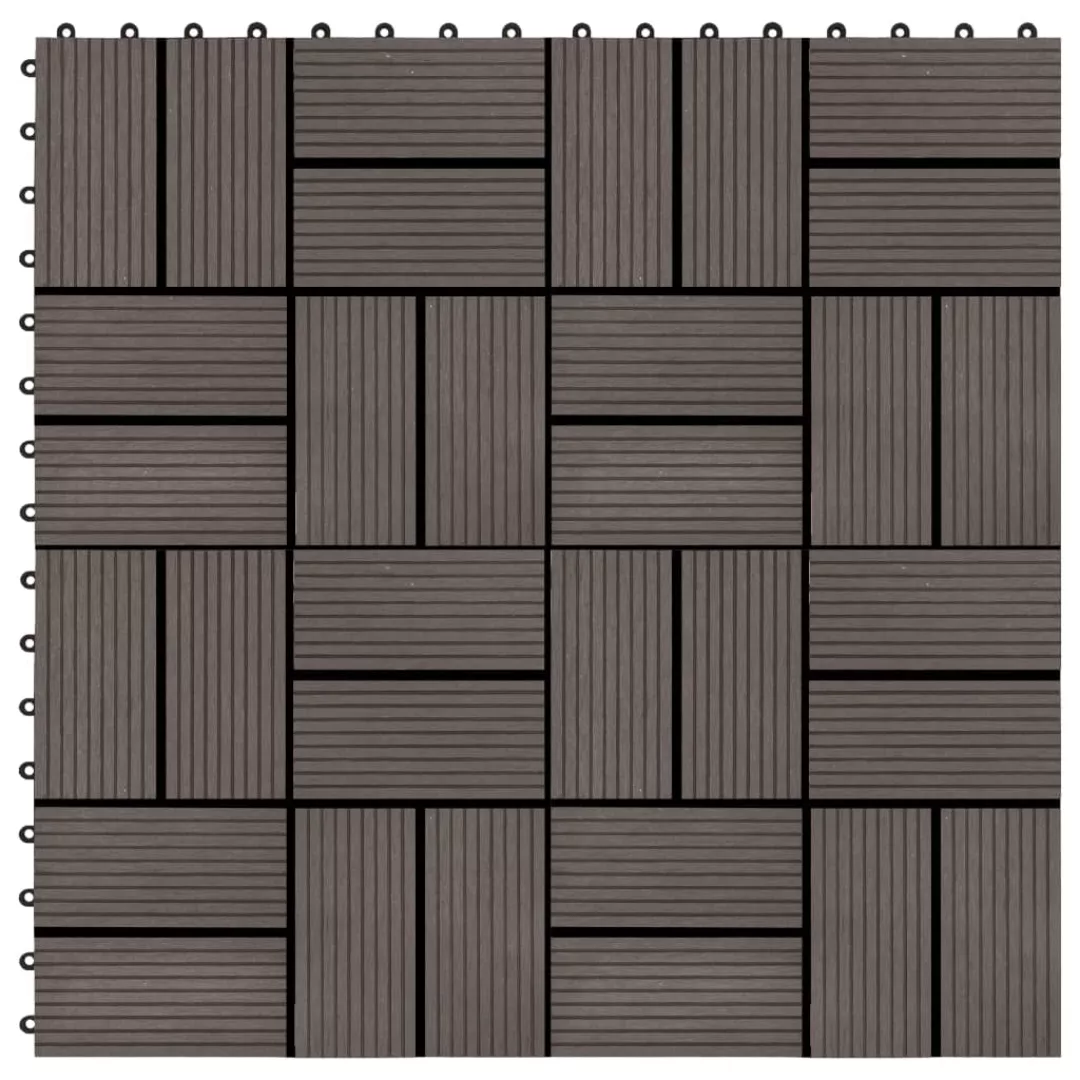 22 Stk. Terrassenfliesen 30 X 30 Cm 2 Qm Wpc Dunkelbraun günstig online kaufen