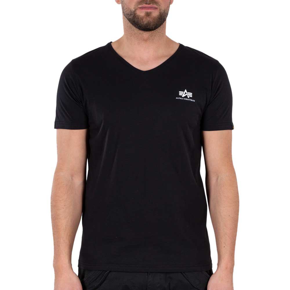 Alpha Industries Basic Small Logo T-shirt Mit V-ausschnitt XS Black günstig online kaufen