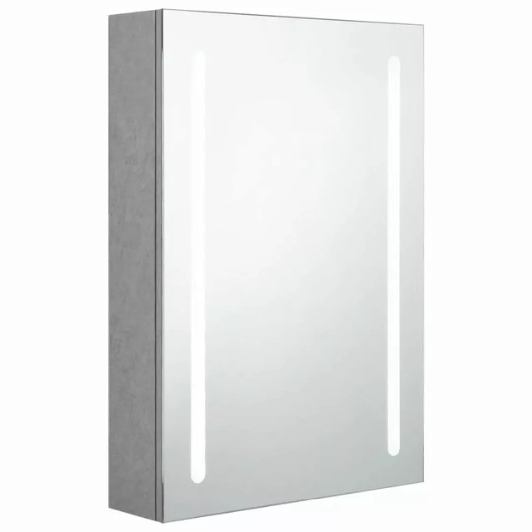 vidaXL Badezimmerspiegelschrank LED-Spiegelschrank fürs Bad Betongrau 50x13 günstig online kaufen
