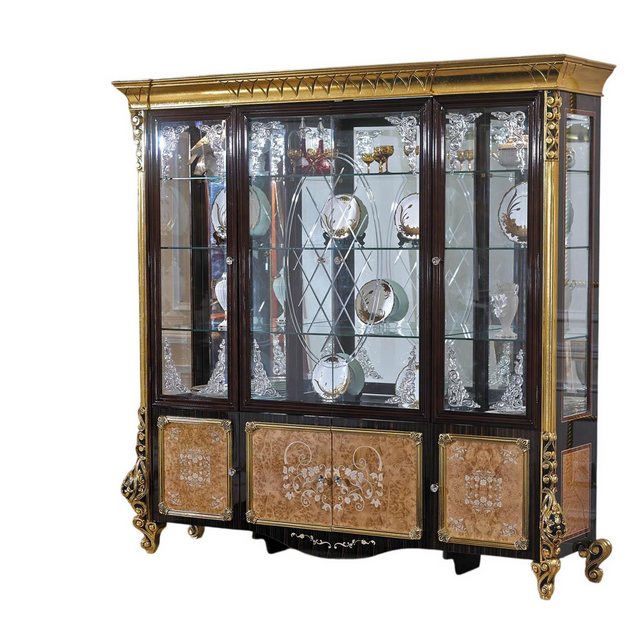 Xlmoebel Vitrine Traditioneller Glasvitrinenschrank mit barockem und Rokoko günstig online kaufen